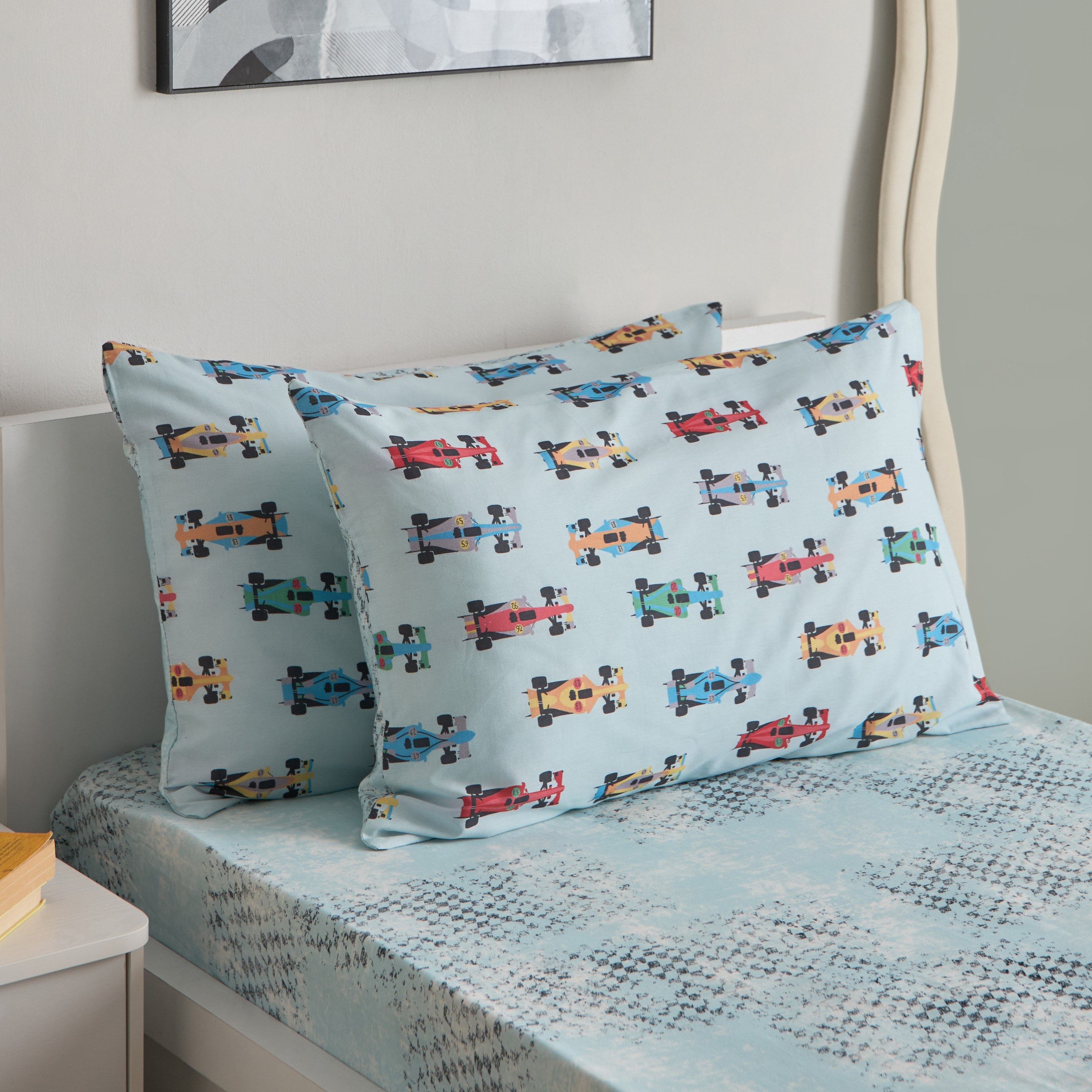 Tom Gearhead 2-Piece Road Runner Pillow Cover Set - 50x75 cm-hbxhomeware-hbxkidsandyouth-image-1