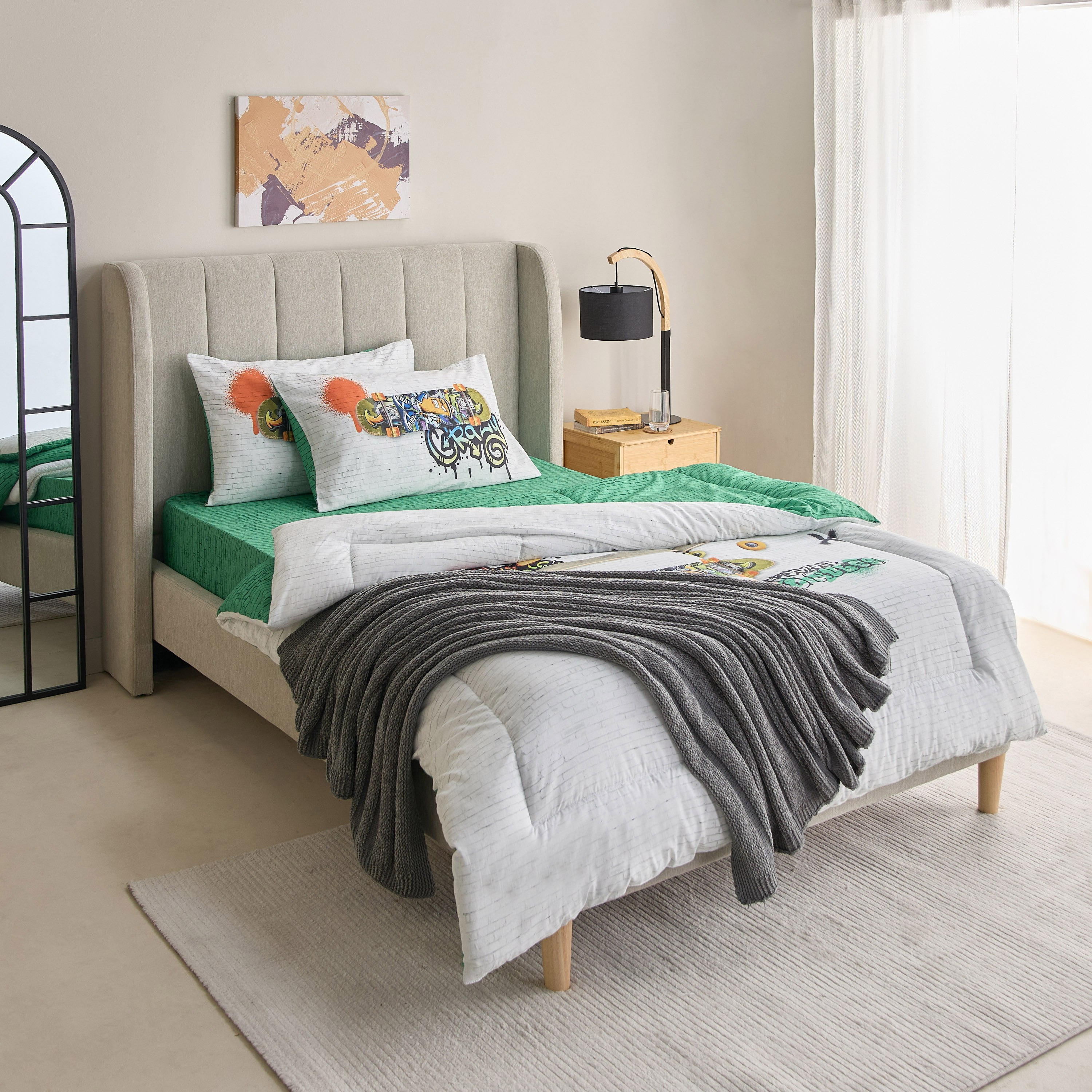 Tom Gearhead Freestyle Twin Cotton Fitted Sheet - 120x200+25 cm-hbxhomeware-hbxkidsandyouth-image-8