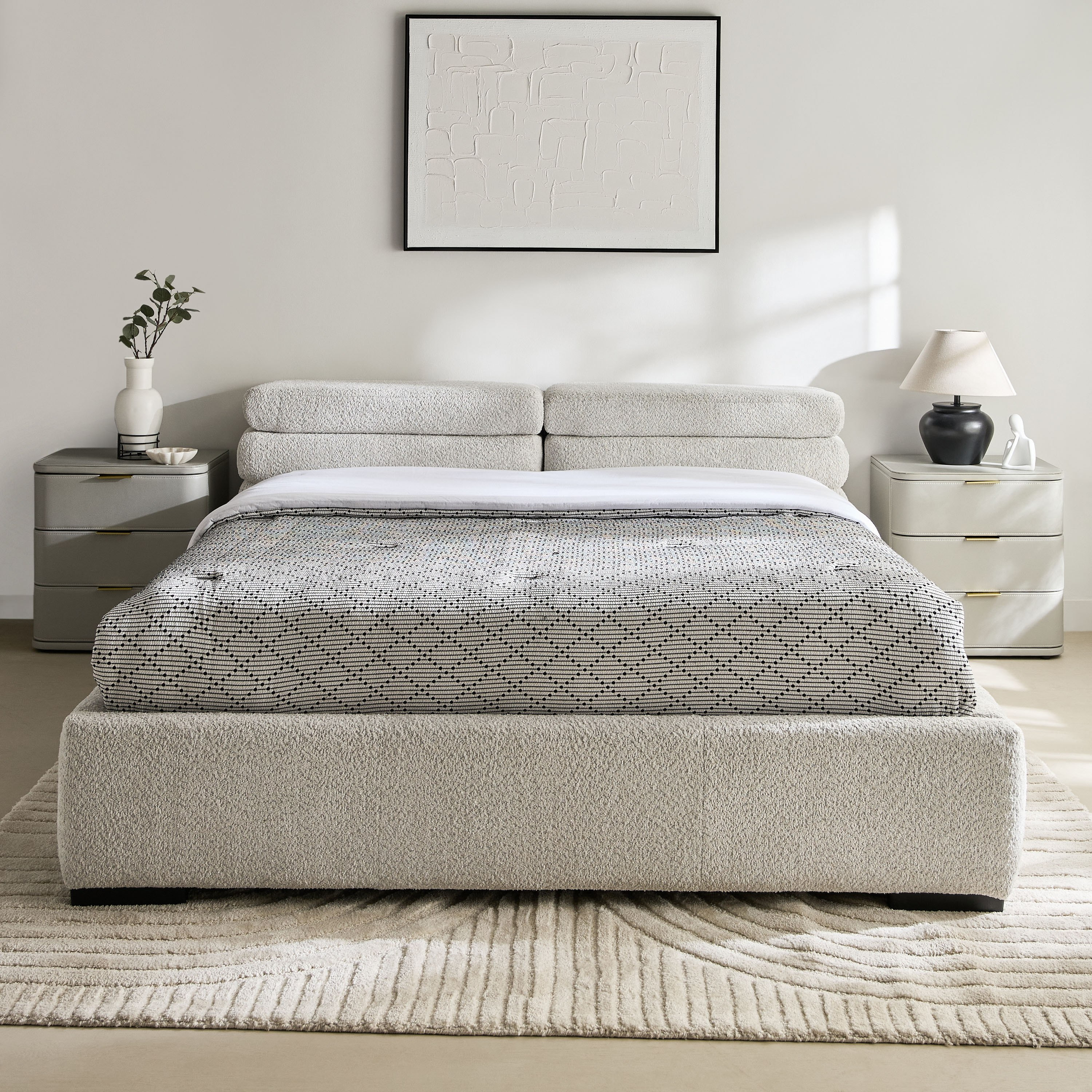 سرير كوين منجد بلوح رأسي قابل للتعديل بمساحة تخزين من دونا زينسي - 160x200 سم -hbxbedroom-bedsandbedsets-beds-queen-image-2