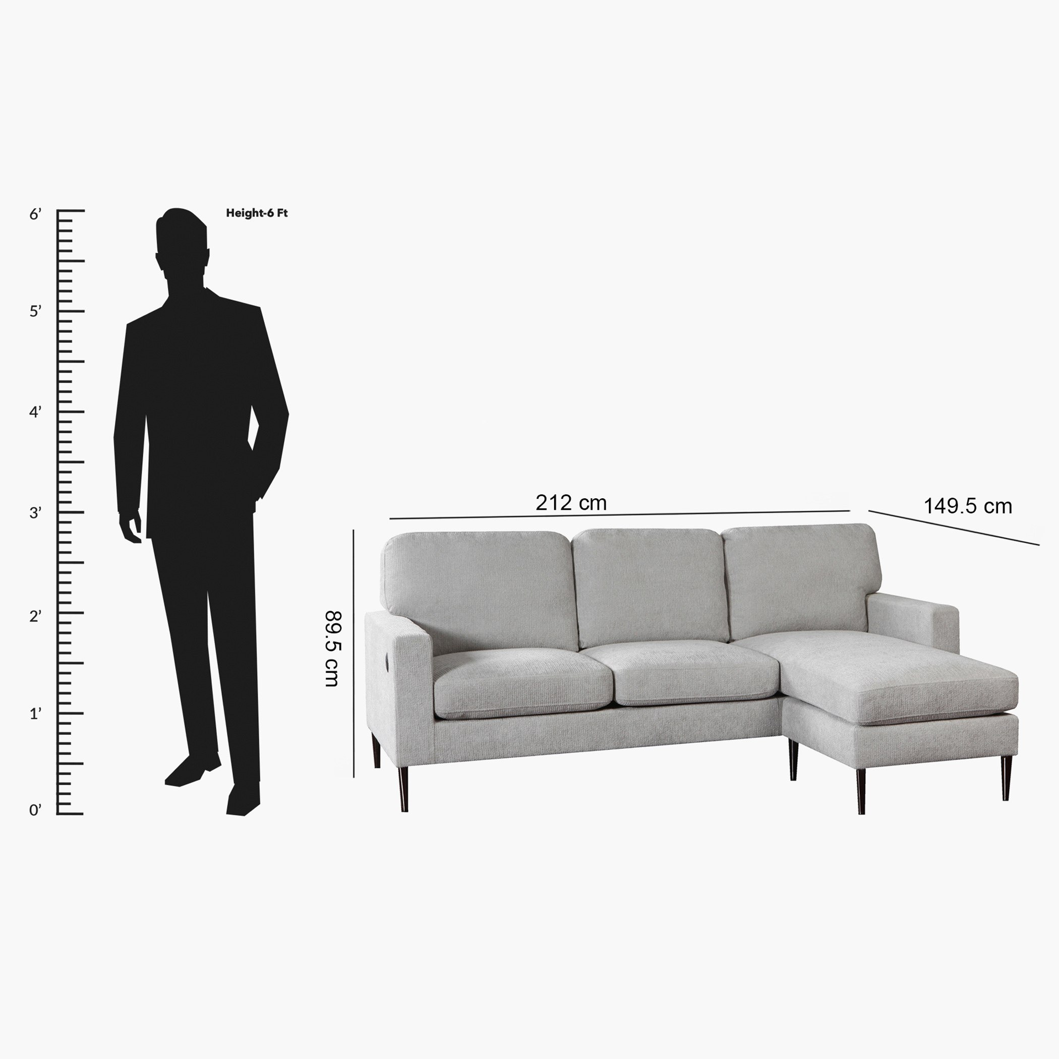 كنبة قماش ركنية قابلة للعكس 3 مقاعد مع يو إس بي من آريا إن إكس تي-hbxlivingroom-sofasandarmchairs-cornersofas-image-16