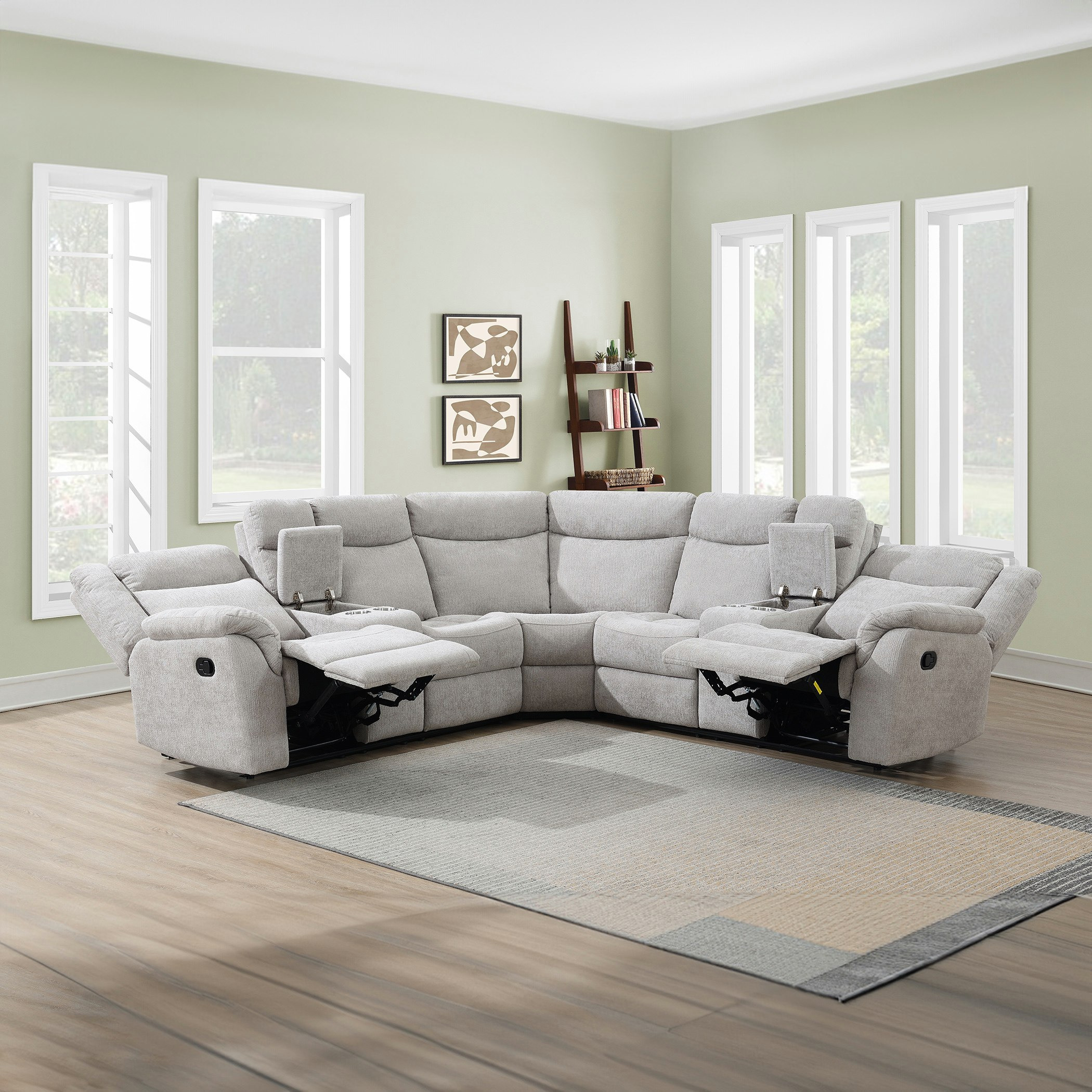 كنبة استرخاء ركنية قماش 4 مقاعد مع 2 كونسول و4 حاملات أكواب من ألفريد-hbxlivingroom-sofasandarmchairs-sofas-image-3