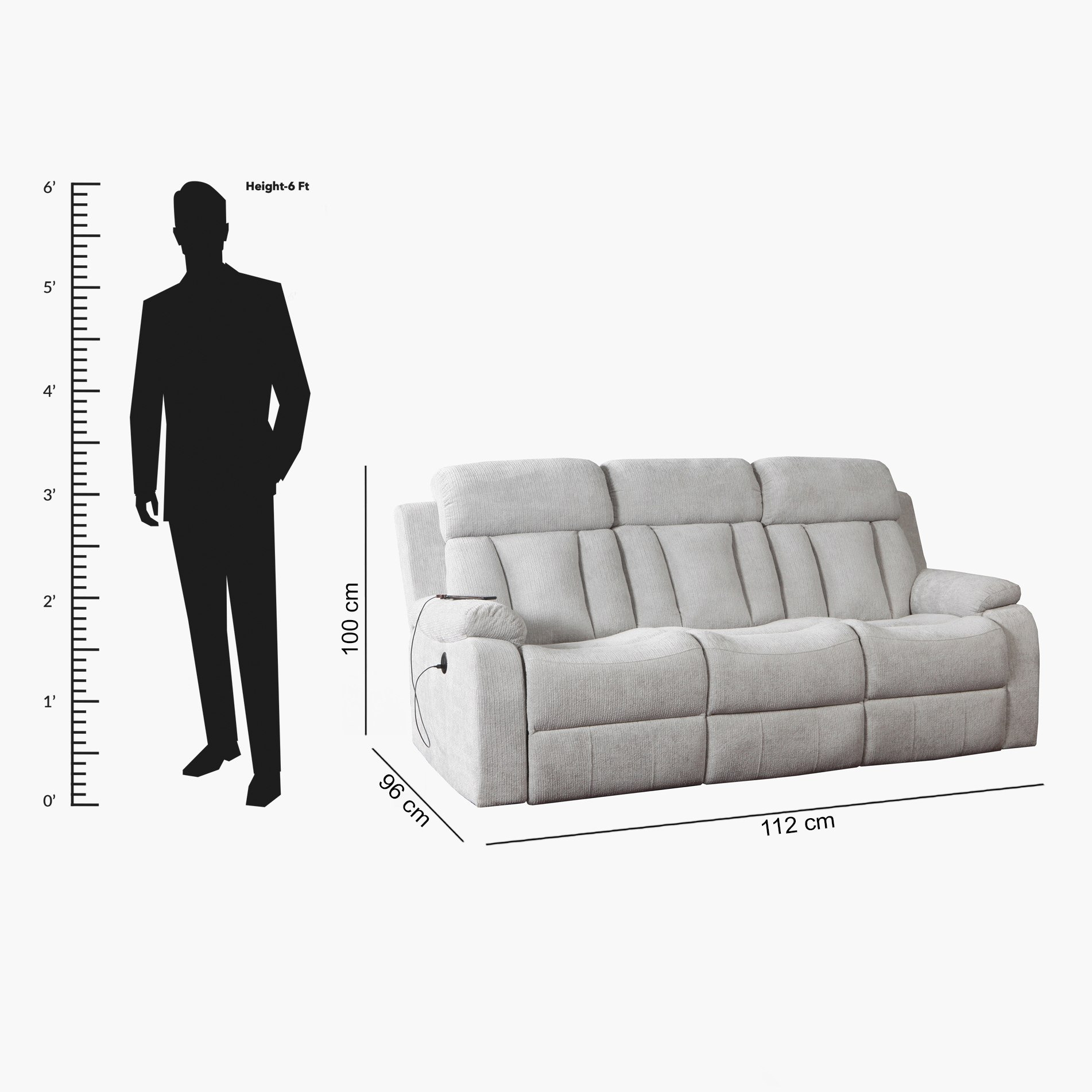 Dallas Electric Power 3-Seater Fabric Recliner Sofa with USB-hbxlivingroom-sofasandarmchairs-sofas-image-13