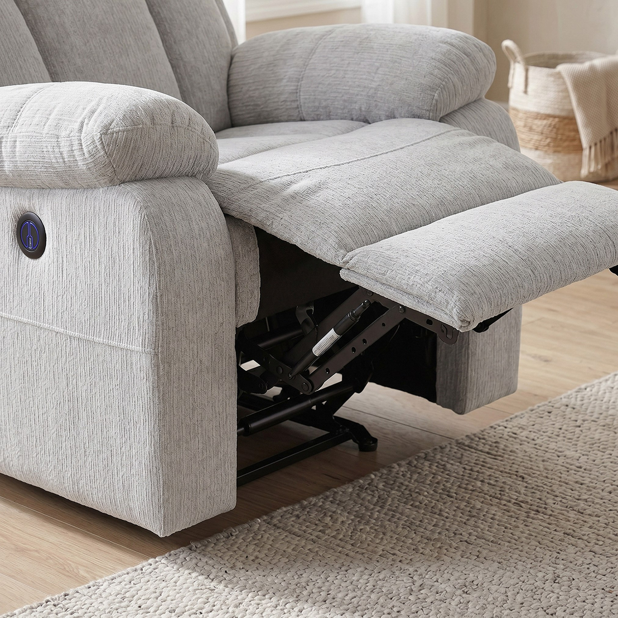 Dallas Electric Power Armchair Fabric Recliner Sofa with USB-hbxlivingroom-sofasandarmchairs-sofas-image-7