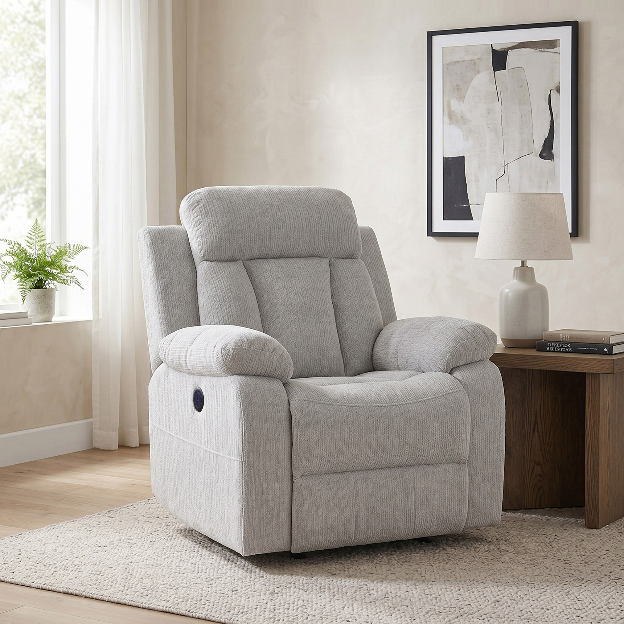 Dallas Electric Power Armchair Fabric Recliner Sofa with USB-hbxlivingroom-sofasandarmchairs-sofas-image-9