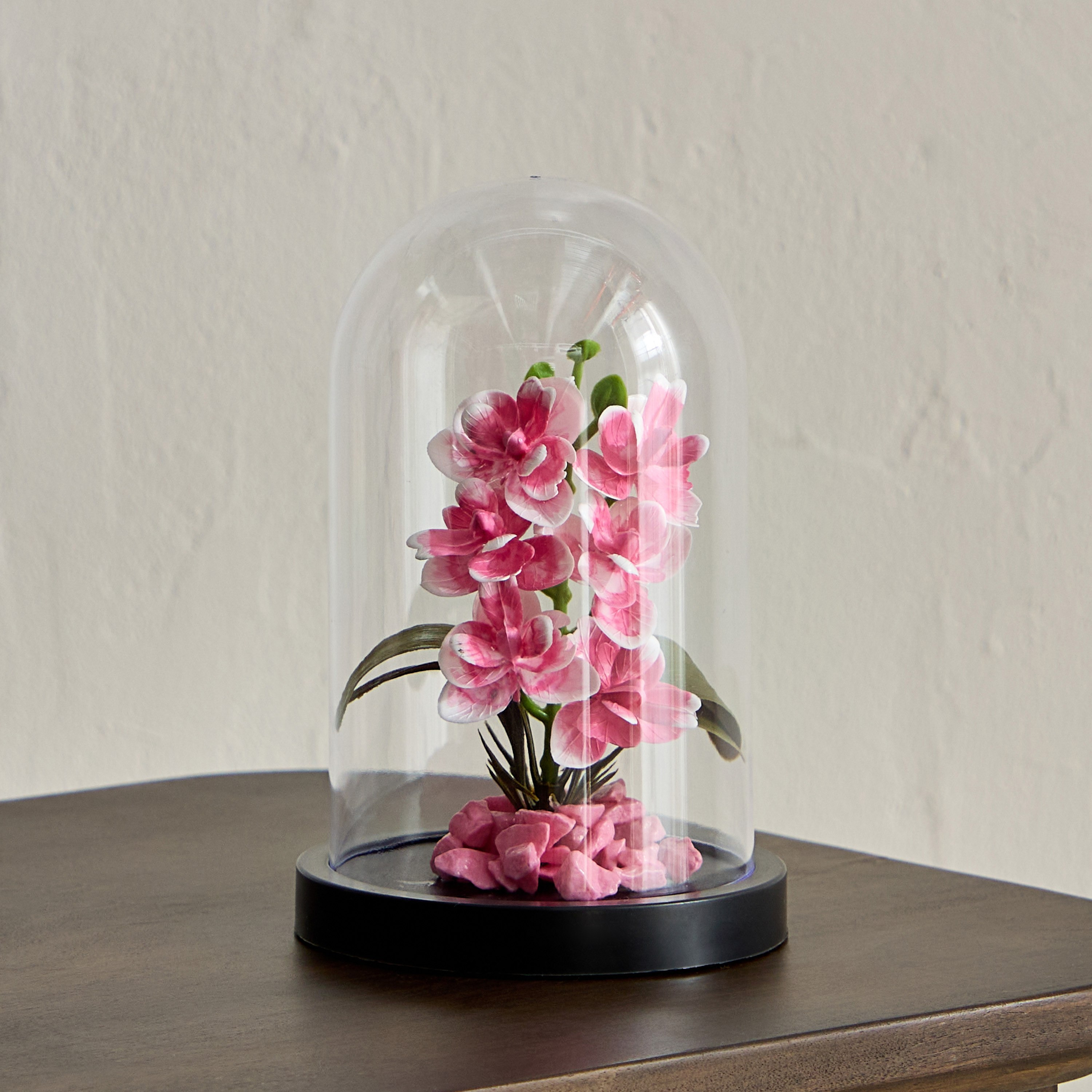 Taria Glass Floral Arrangement - 11x11x18 cm-hbxdecorandfurnishings-homeaccessories-artificialflowersandplants-image-1