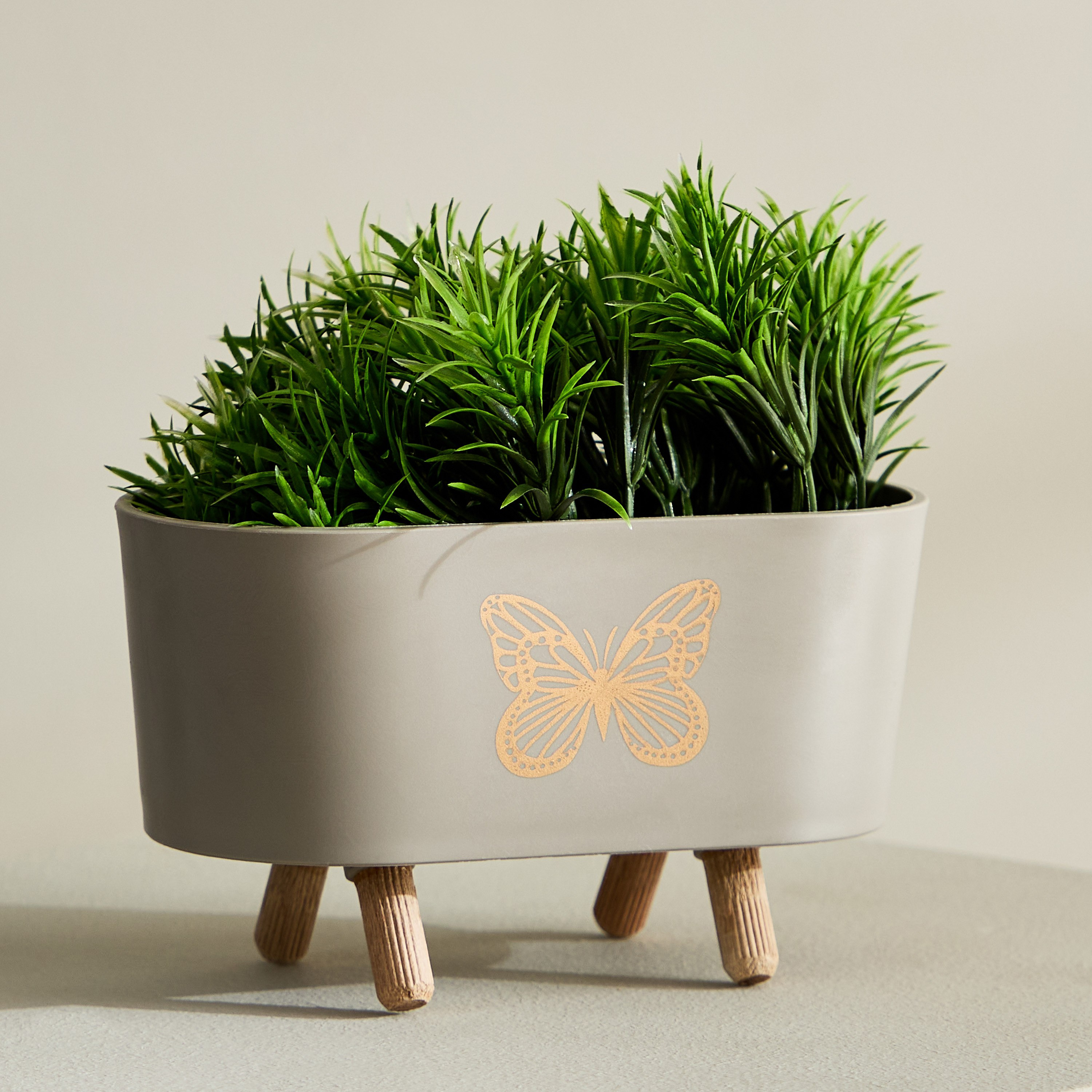 نبات في وعاء مستطيل بأرجل من تاريا - 14x8x14 سم-hbxhomeware-hbxdecorandfurnishings-image-1