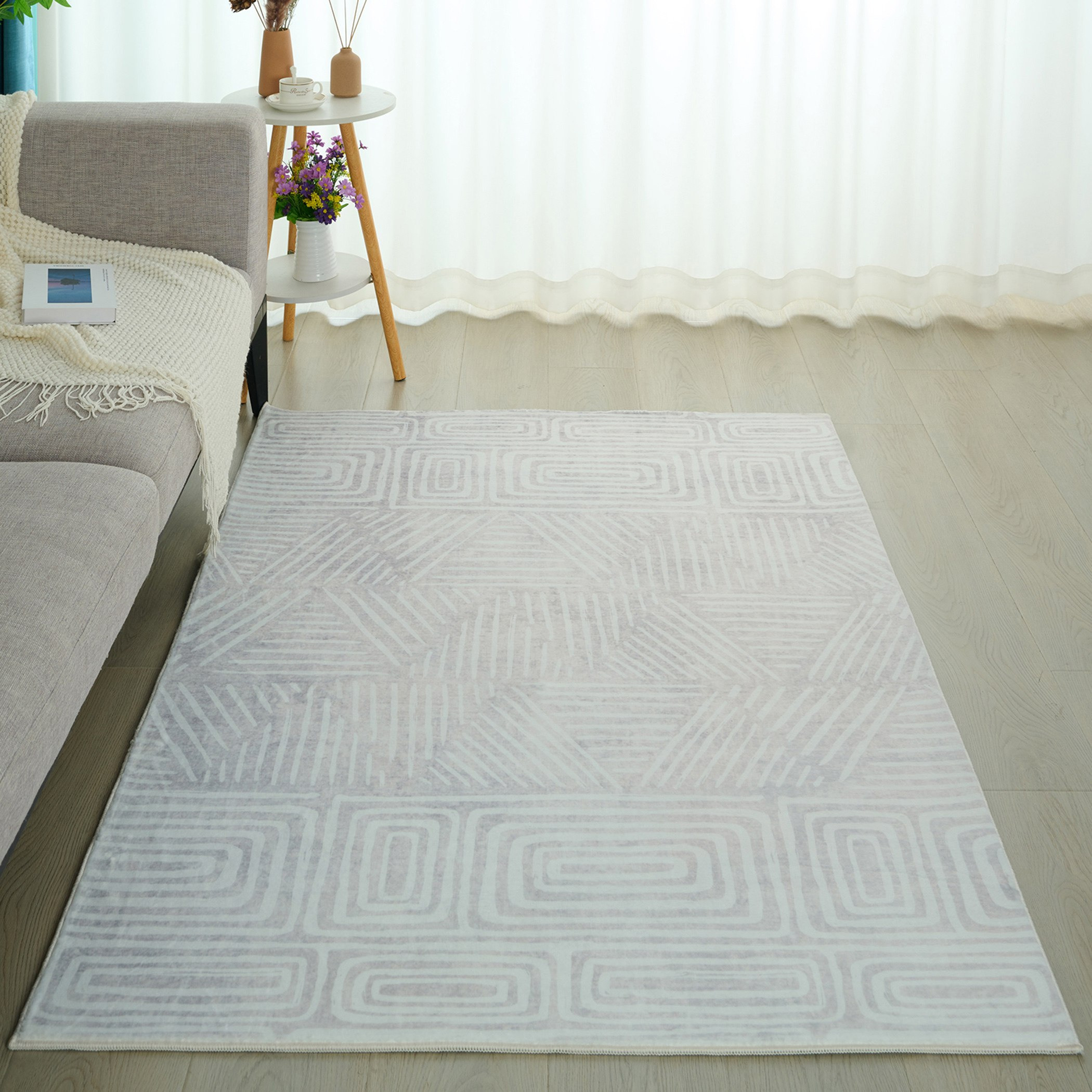 سجادة فرو مخملية  بطبعات فازلا من بريستول - 120x170 سم-hbxdecorandfurnishings-floorcoverings-rugs-image-1