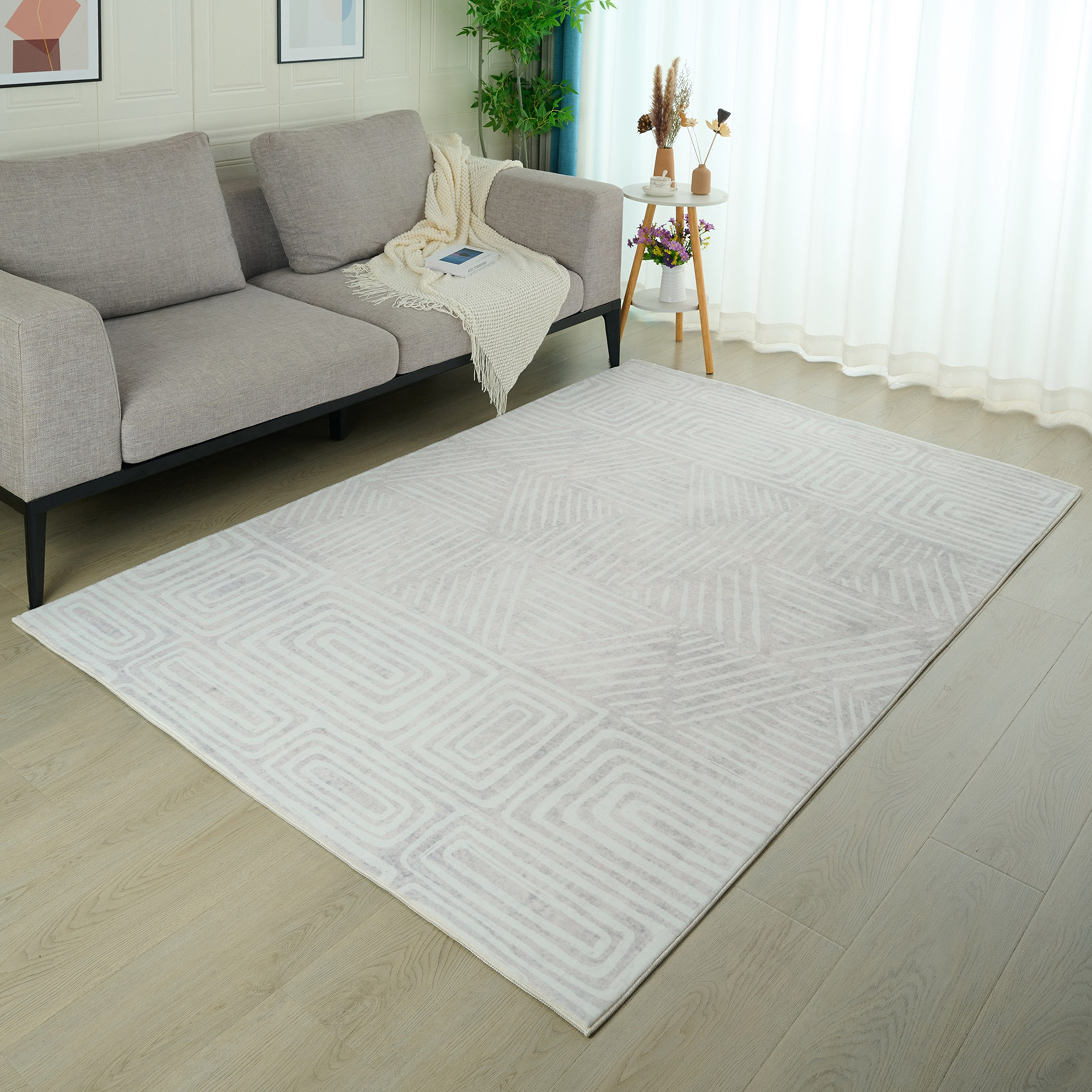 سجادة فرو مخملية بطبعات فازلا من بريستول - 200x300 سم-hbxdecorandfurnishings-floorcoverings-rugs-image-1