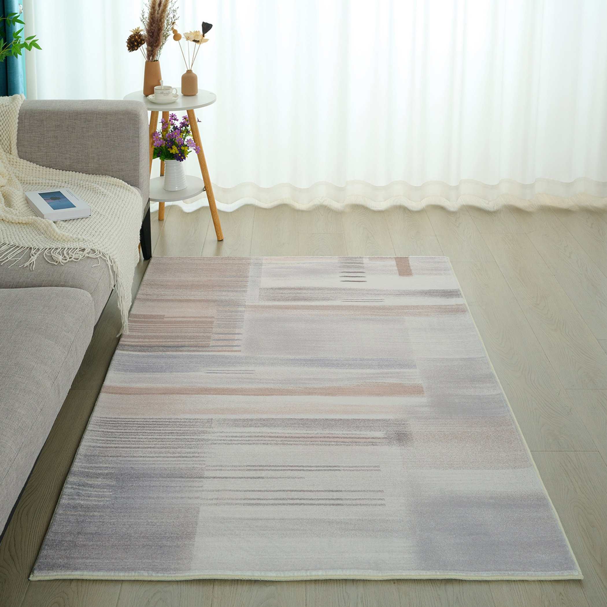 سجادة فرو مخمليّة بطبعات كاسكيد من ميلان - 120x170 سم-hbxdecorandfurnishings-floorcoverings-rugs-image-1