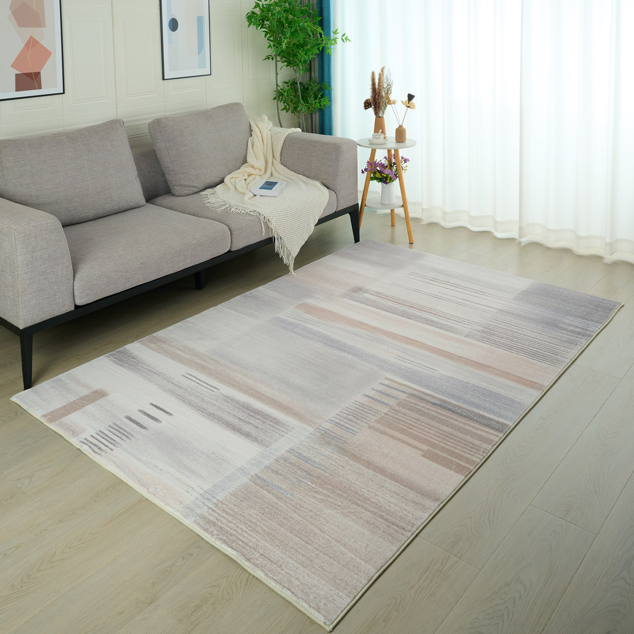 سجادة فرو مخمليّة بطبعات كاسكيد من ميلان - 160x230 سم-hbxdecorandfurnishings-floorcoverings-rugs-image-1