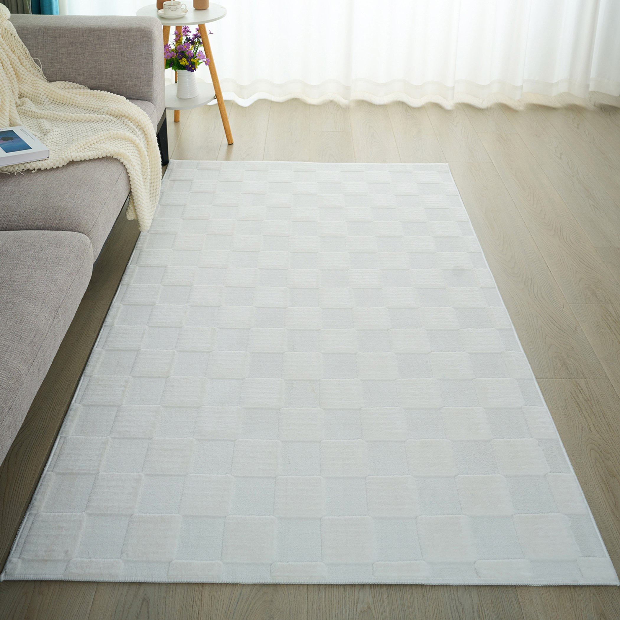 سجادة جاكار فرو أرنب إيلا من زارا - 120x170 سم-hbxdecorandfurnishings-floorcoverings-rugs-image-1