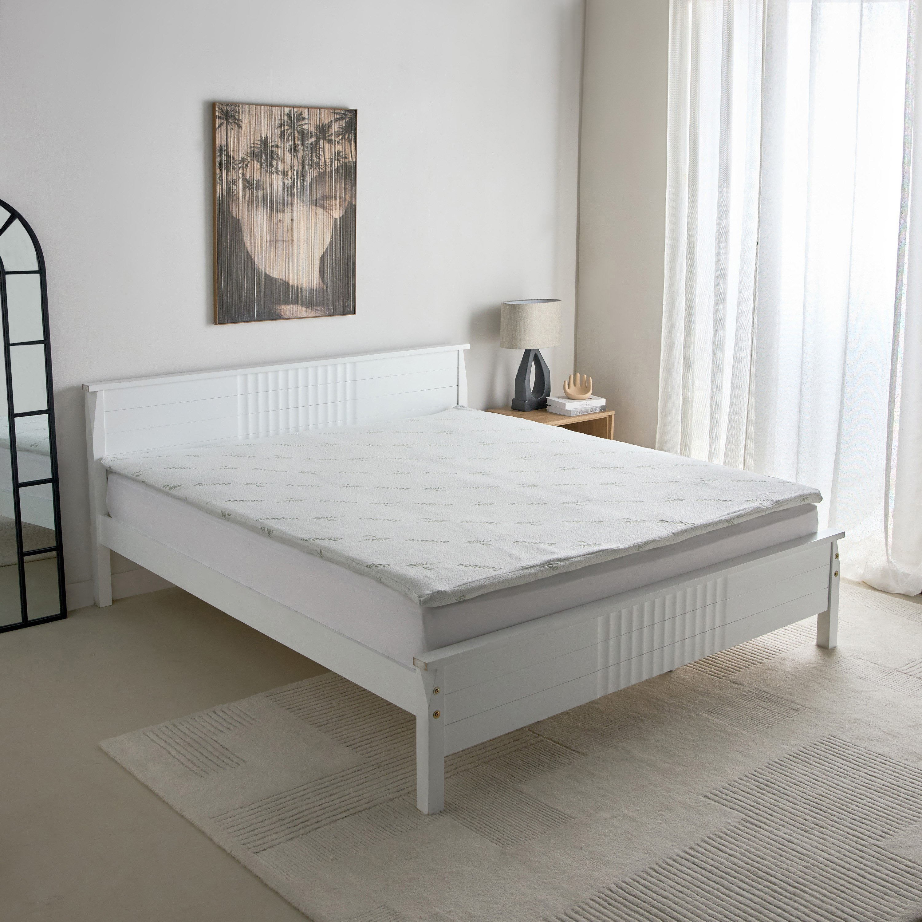 Relax Bamboo Memory Foam Super King Mattress Topper - 200x200x4 cm-hbxhomeware-hbxbedroom-image-1