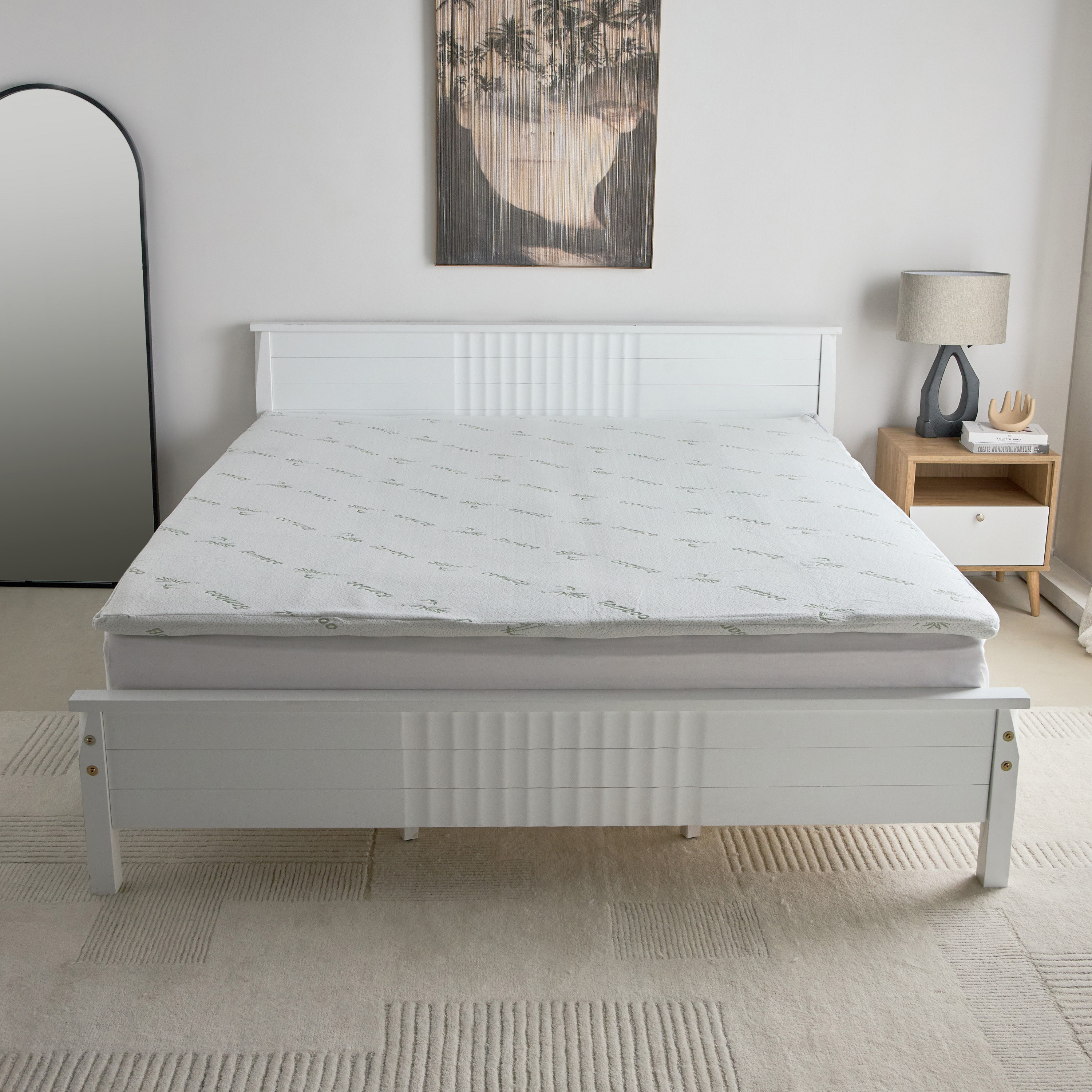Relax Bamboo Memory Foam Super King Mattress Topper - 200x200x4 cm-hbxhomeware-hbxbedroom-image-2