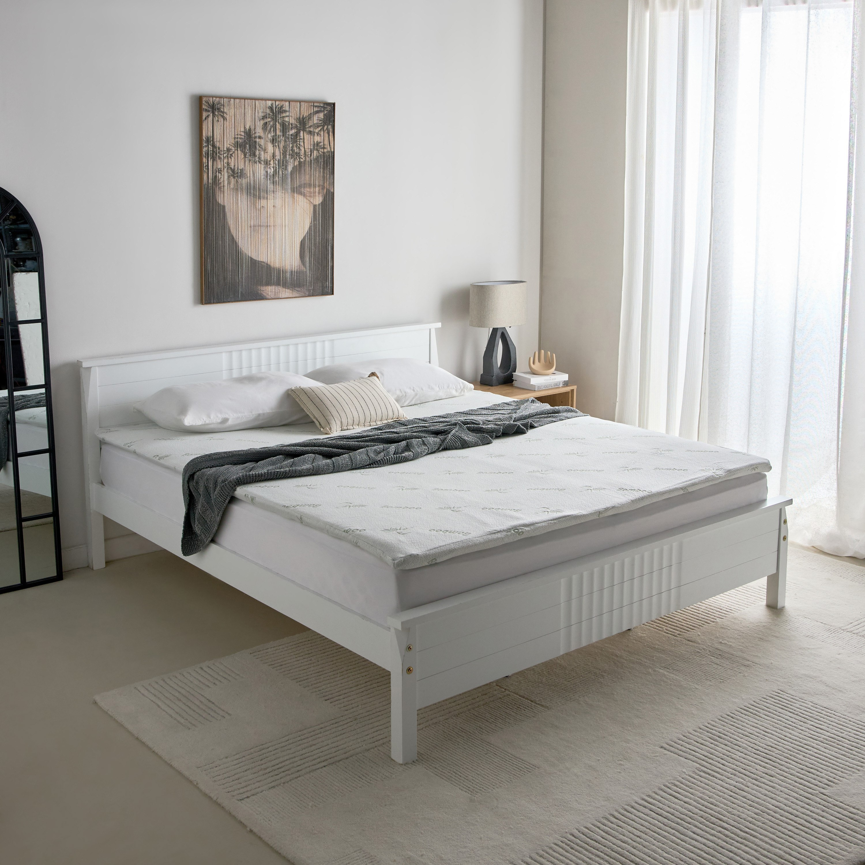 Relax Bamboo Memory Foam Super King Mattress Topper - 200x200x4 cm-hbxhomeware-hbxbedroom-image-6