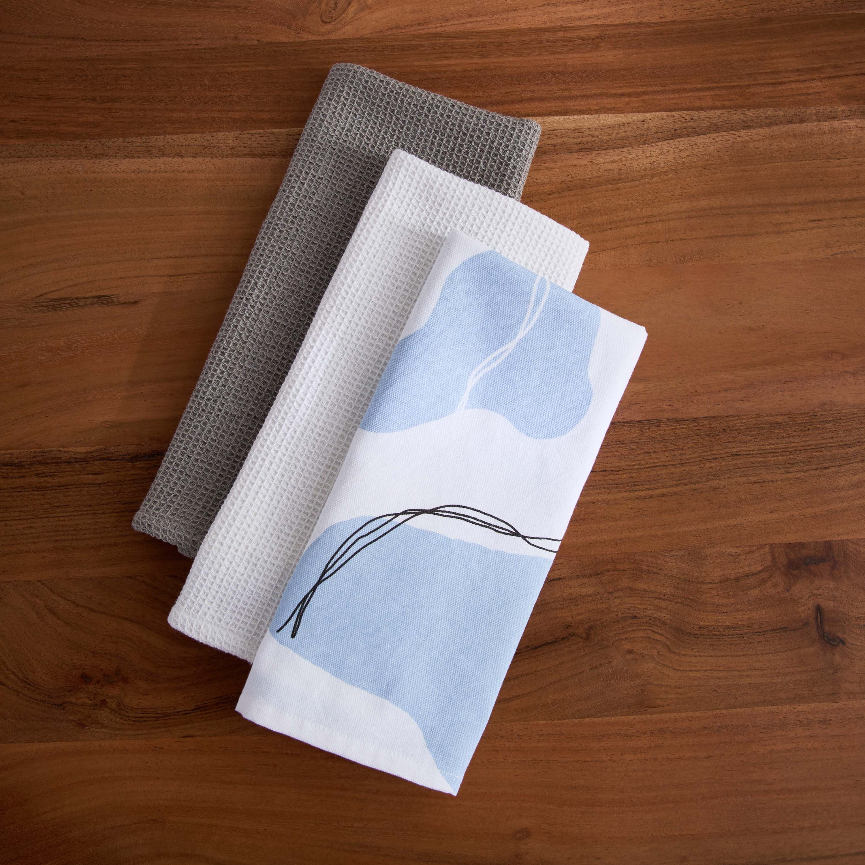 طقم مناشف مطبخ 3 قطع أستريكس من سنازي - 40x60 سم-hbxhomeware-kitchenware-kitchenlinens-image-2