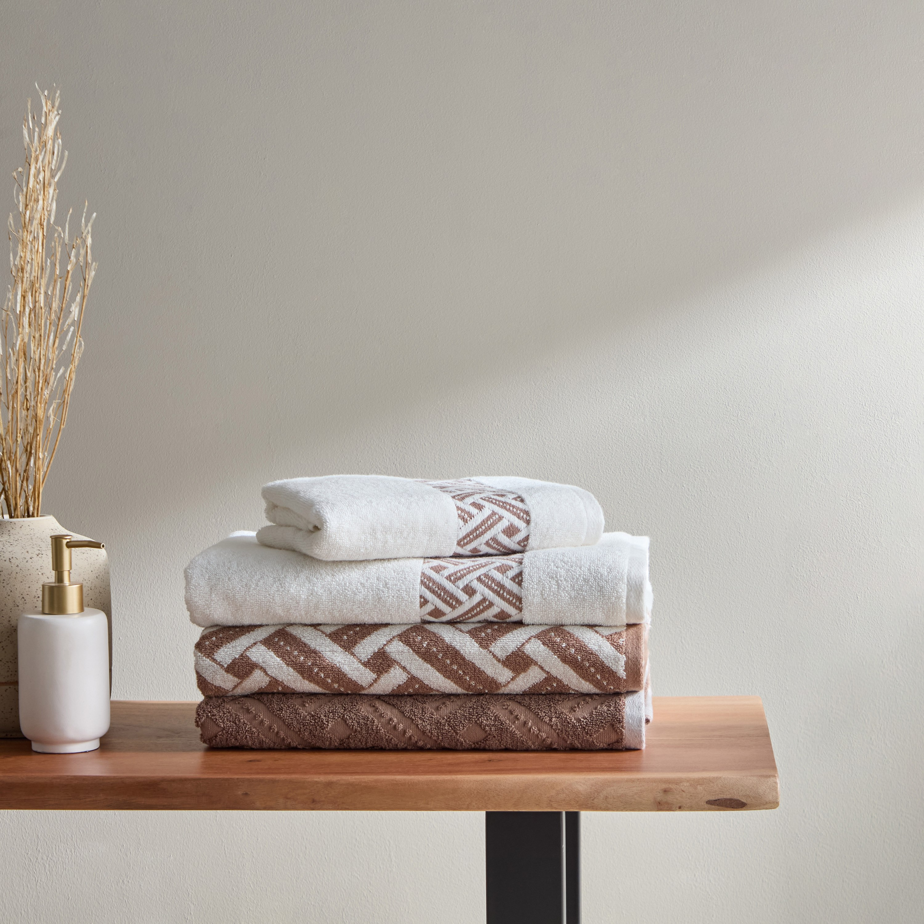 منشفة يد قطن تركي بحواف جاكار من أوبيولنس سيرينيتي- 50x90 سم-hbxbathroom-bathroomtextiles-image-5