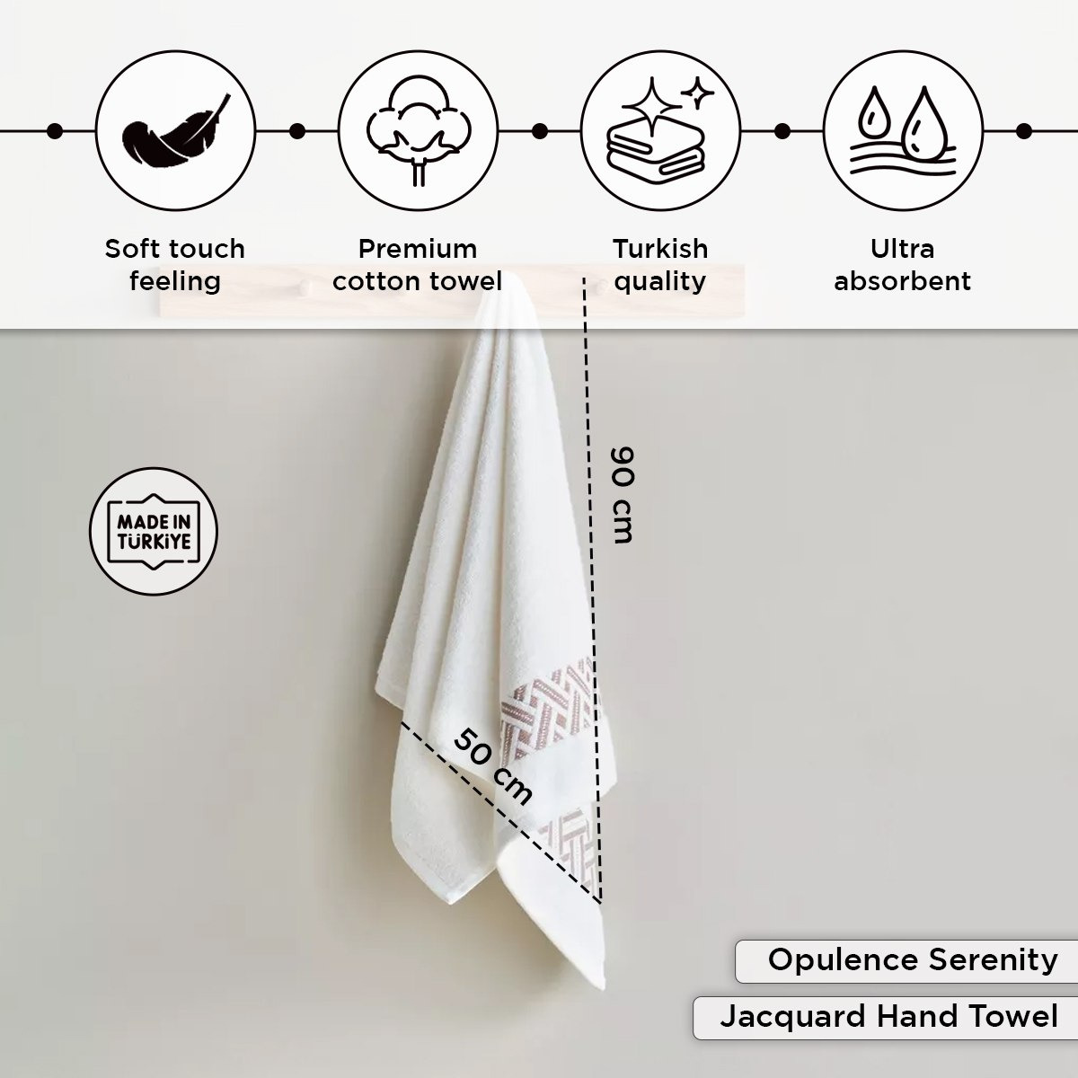 منشفة يد قطن تركي بحواف جاكار من أوبيولنس سيرينيتي- 50x90 سم-hbxbathroom-bathroomtextiles-image-4