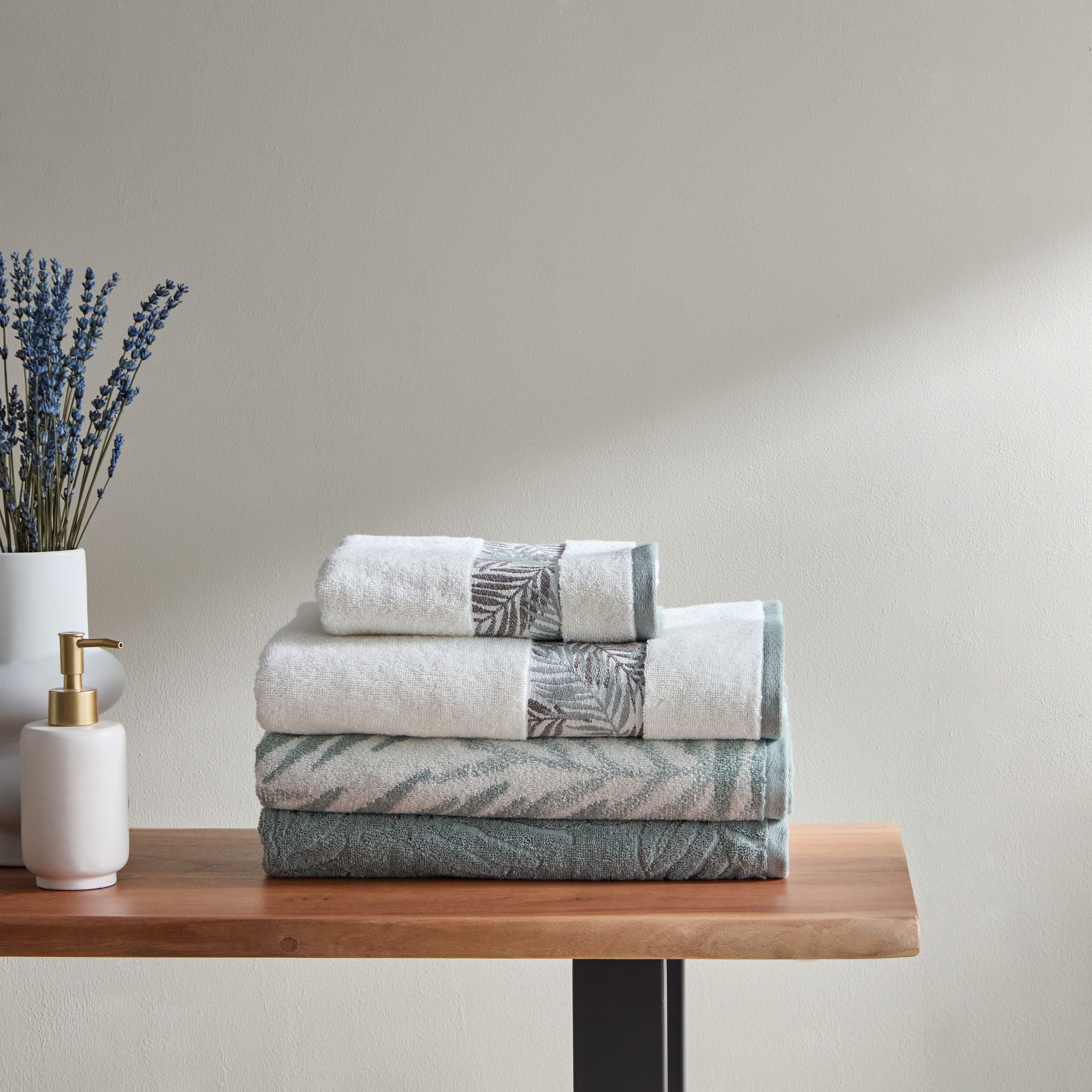 منشفة يد من القطن التركي بحواف جاكار من أوبيولنس ليوبارد - 50x90 سم-hbxbathroom-bathroomtextiles-image-5
