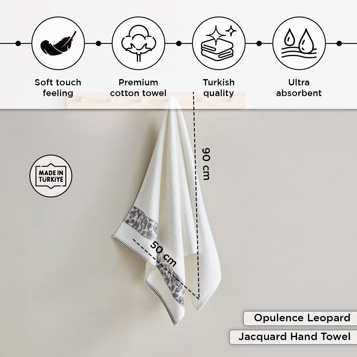 منشفة يد من القطن التركي بحواف جاكار من أوبيولنس ليوبارد - 50x90 سم-hbxbathroom-bathroomtextiles-image-4