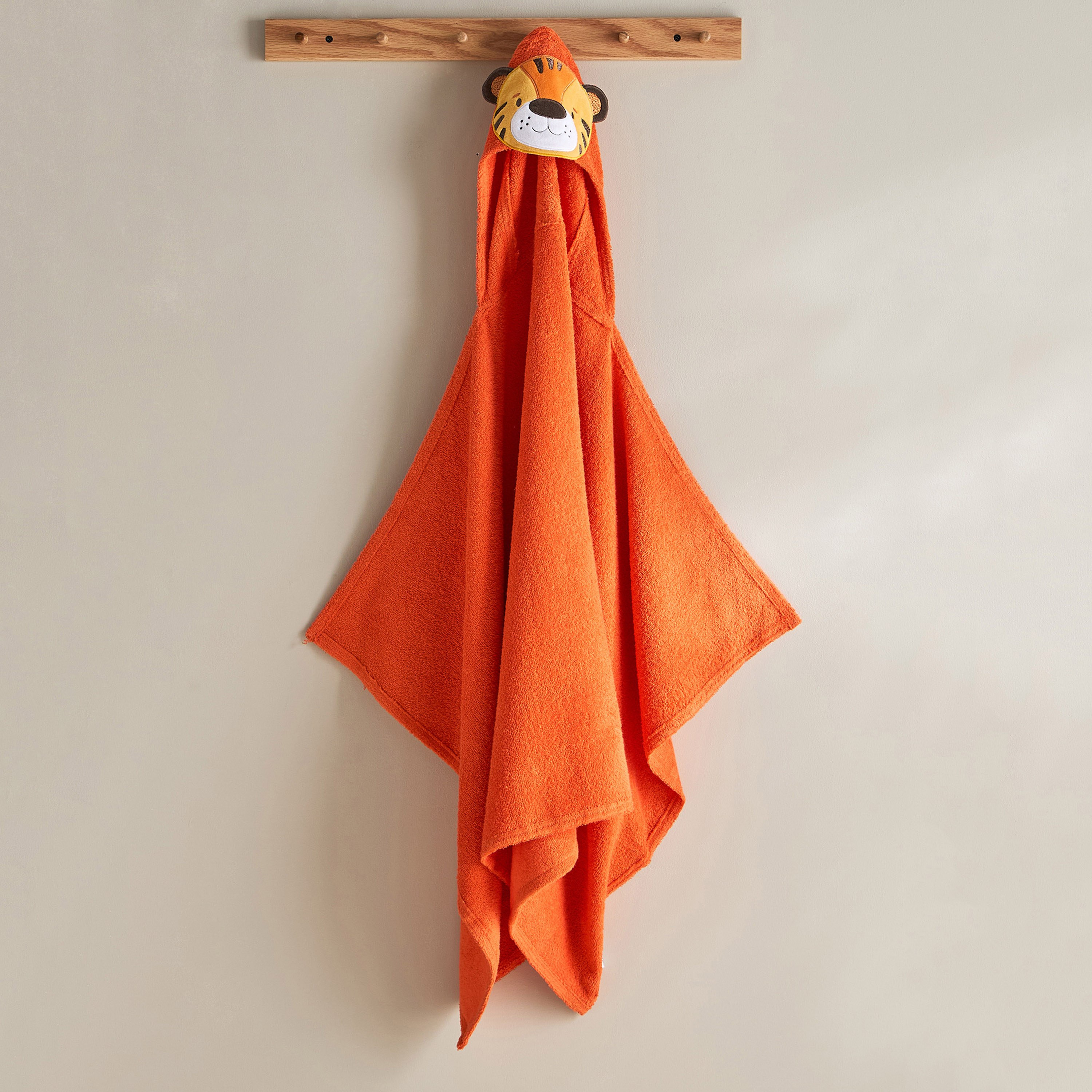 Grace Adventurer Tiger Turkish Cotton Kids Hooded Bath Towel - 70x130 cm-hbxhomeware-hbxkidsandyouth-image-1