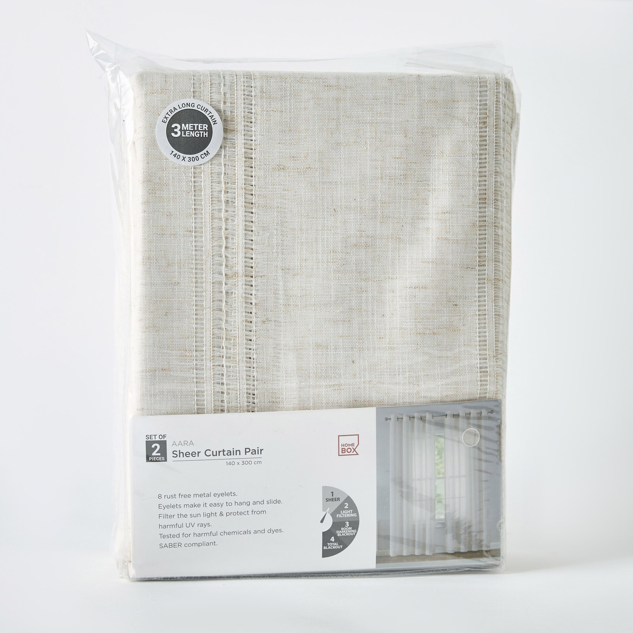 Braxton Aara Ashton 2-Piece Extra Long Sheer Curtain Pair - 140x300 cm-hbxhomeware-hbxlivingroom-image-4