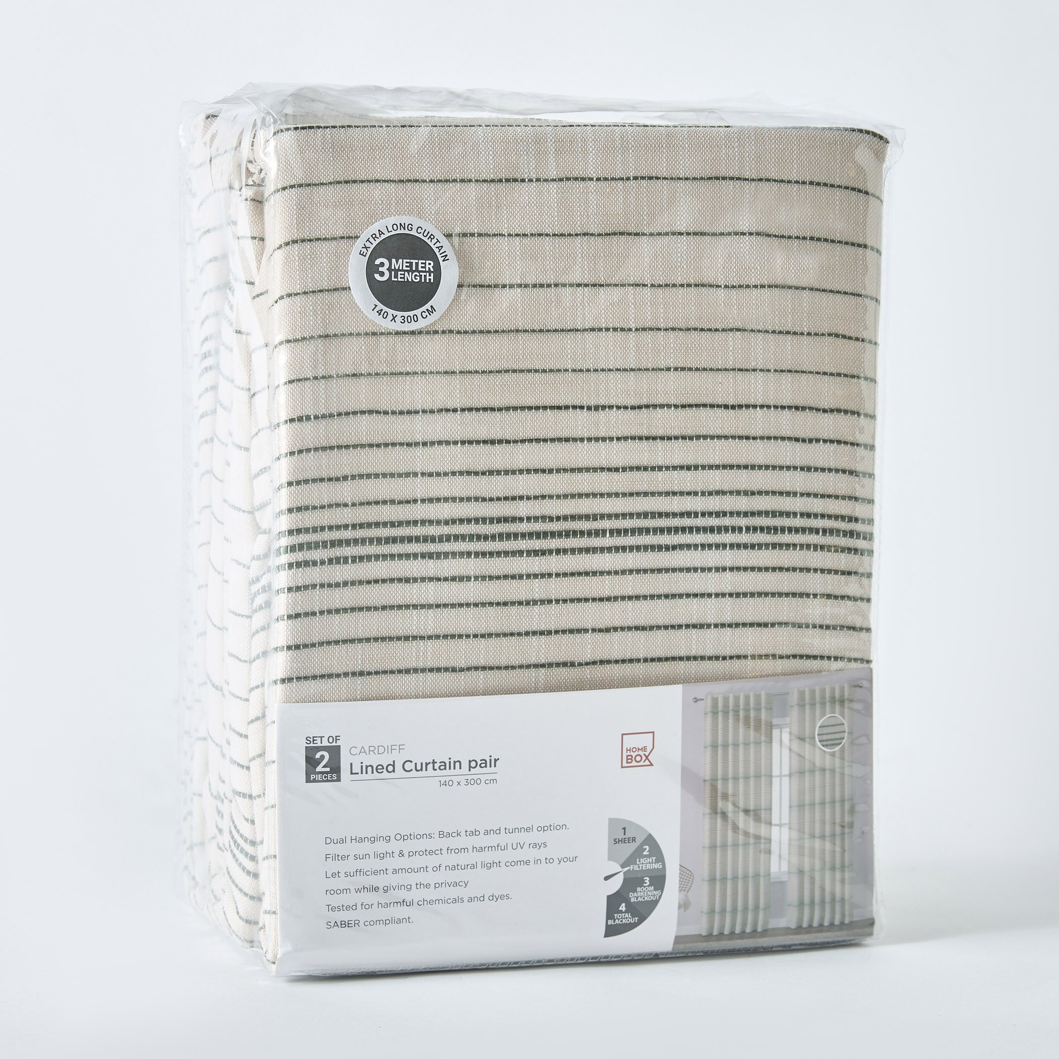 Cardiff 2-Piece Lined Curtain Pair with Back Tab and Rod Pocket - 140x300 cm-PROMO_HB_AE_B1G1_250925-image-4
