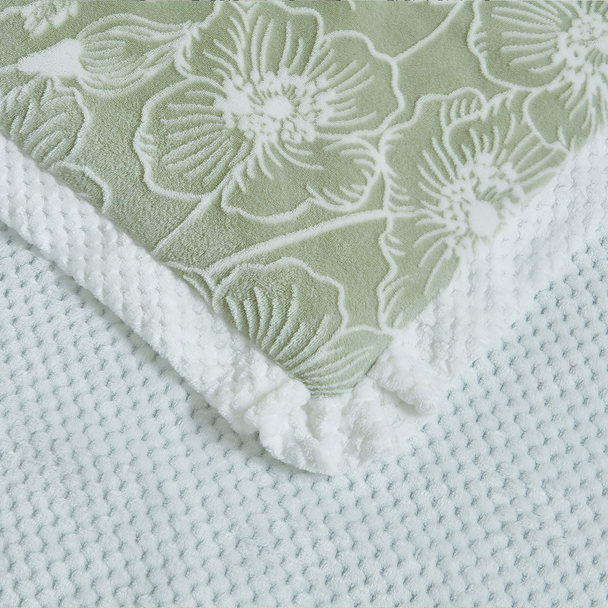 Bern Leaf 2-Piece Micromilk Velvet with Flannel Twin Comforter Set - 150x220 cm-hbxhomeware-hbxbedroom-image-3