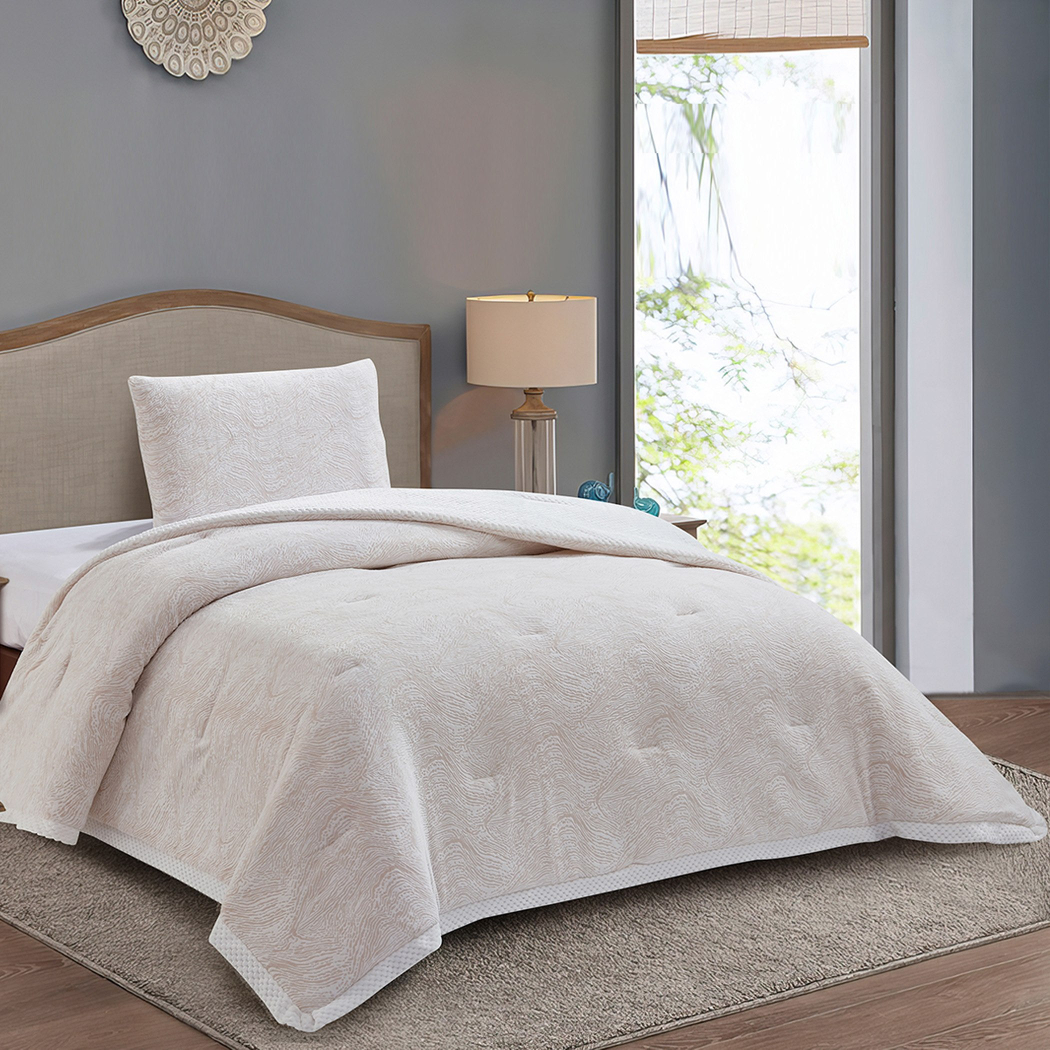 طقم لحاف مزدوج فلانيل مخملي ميكروميلك قطعتين مياس من بيرن - 150x220 سم-hbxhomeware-hbxbedroom-image-1