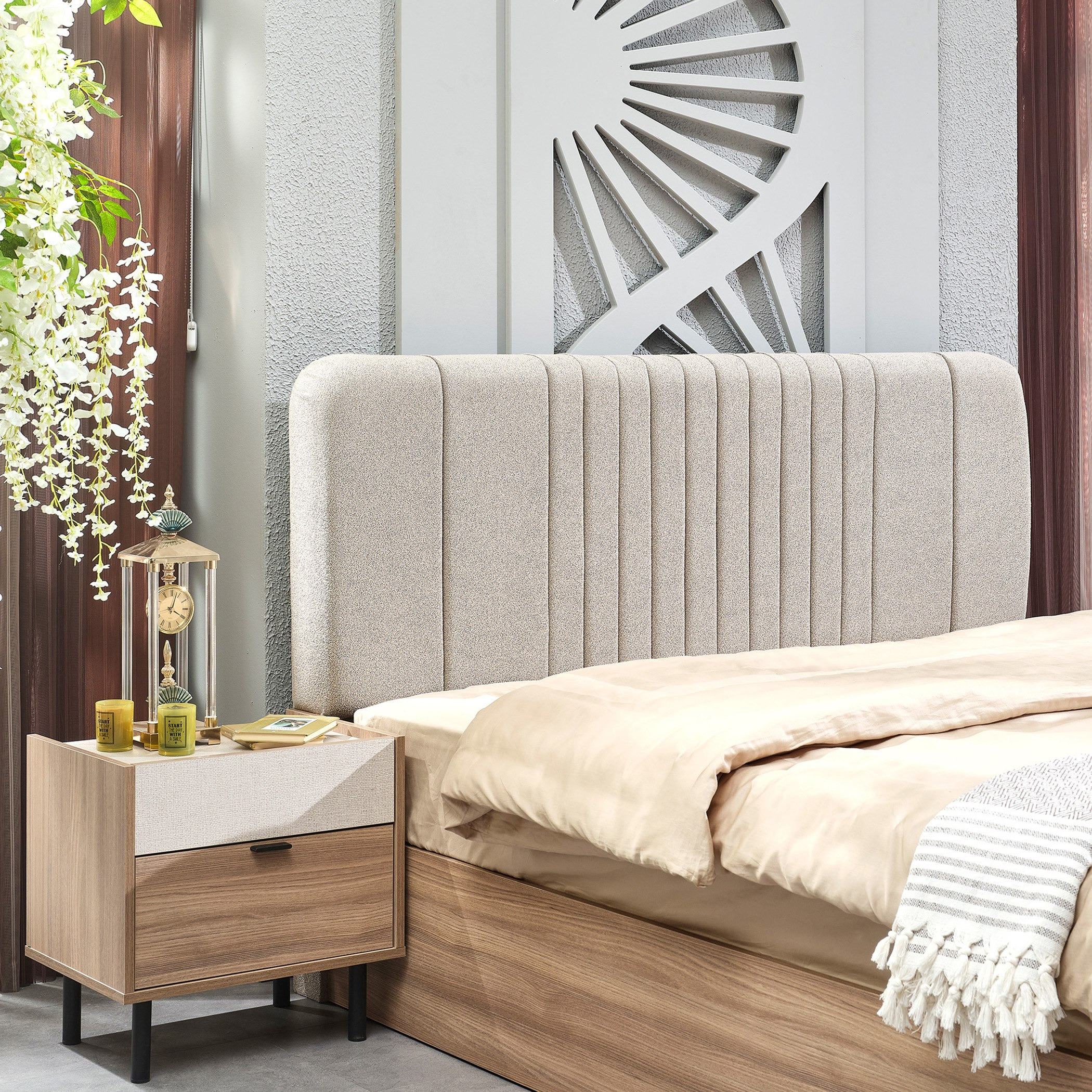 طقم غرفة نوم كينج 6 قطع من سوان- 180x200 سم-hbxbedroom-bedsandbedsets-bedroomsets-king-image-14