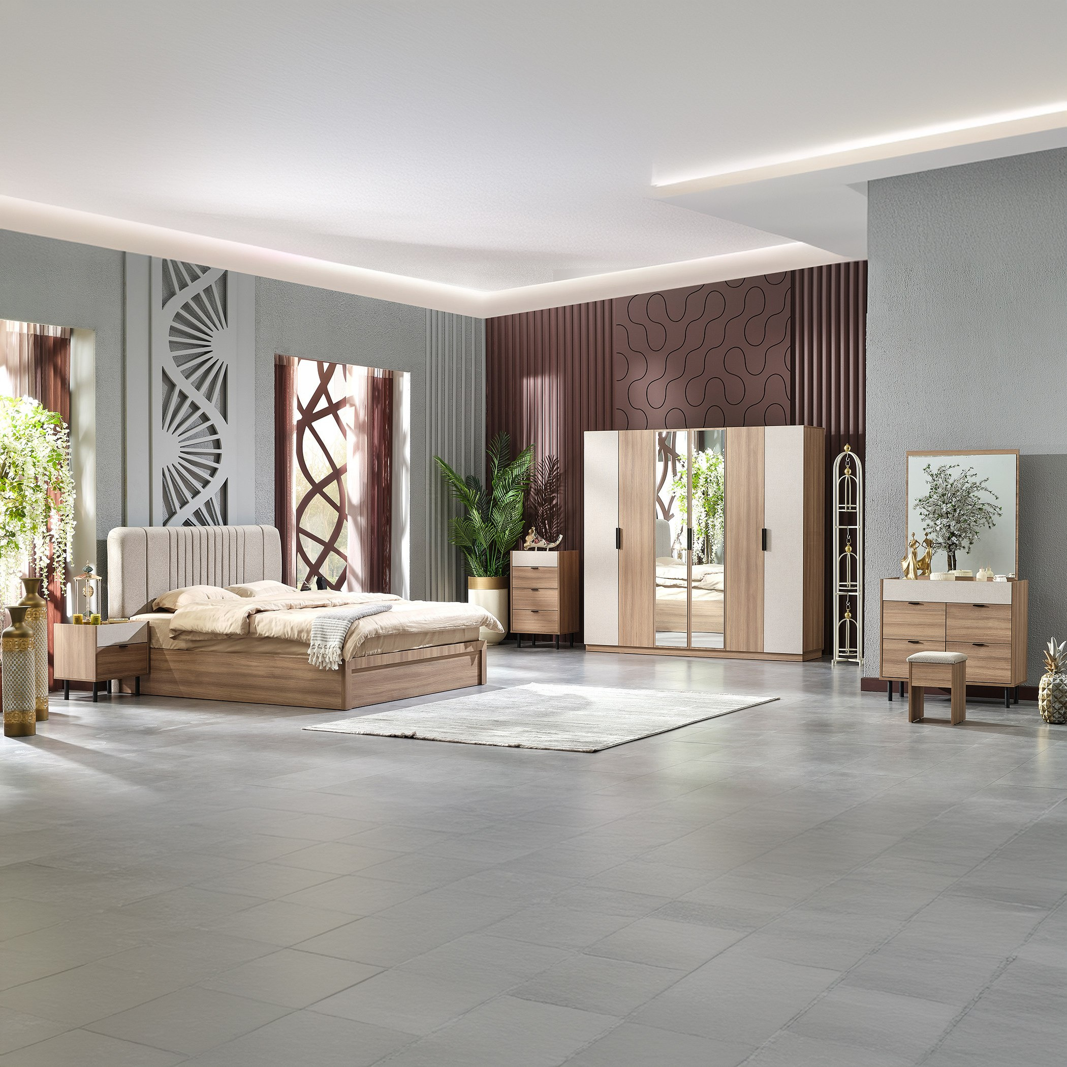 خزانة ملابس 6 أبواب مع 2 مرآة من سوان-hbxfurniture-wardrobes-image-8