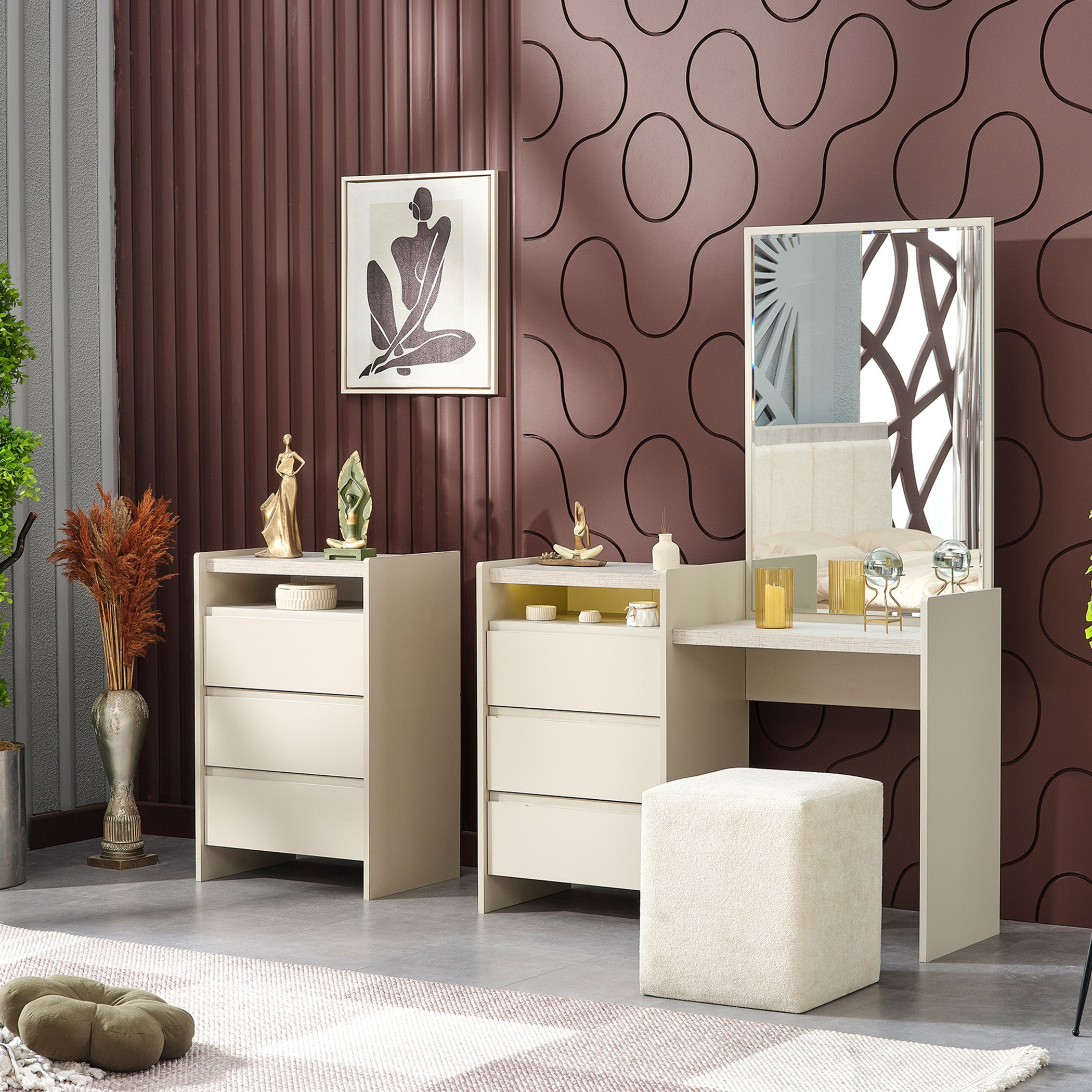 J♡ページ Buy Zeta 6-Piece King Bedroom Set - 180x200 cm Online in