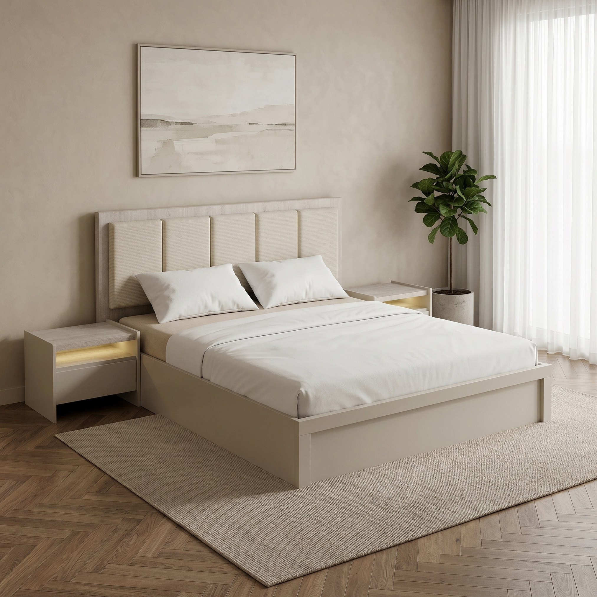 طقم غرفة نوم كينج 6 قطع من زيتا- 180x200 سم-hbxbedroom-bedsandbedsets-bedroomsets-king-image-2