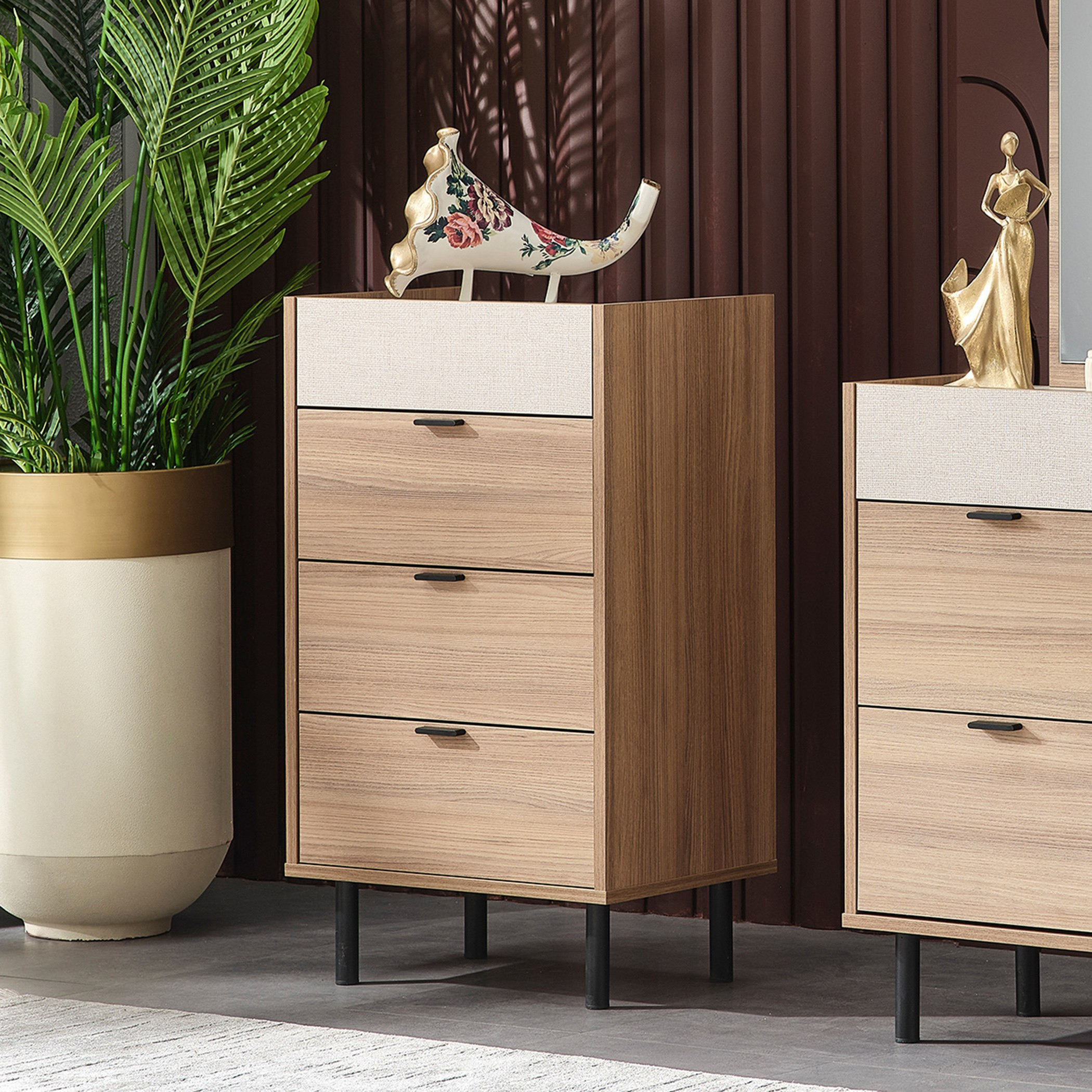 Swan Chest of 4-Drawers-hbxfurniture-dressersandchests-chestofdrawers-image-1