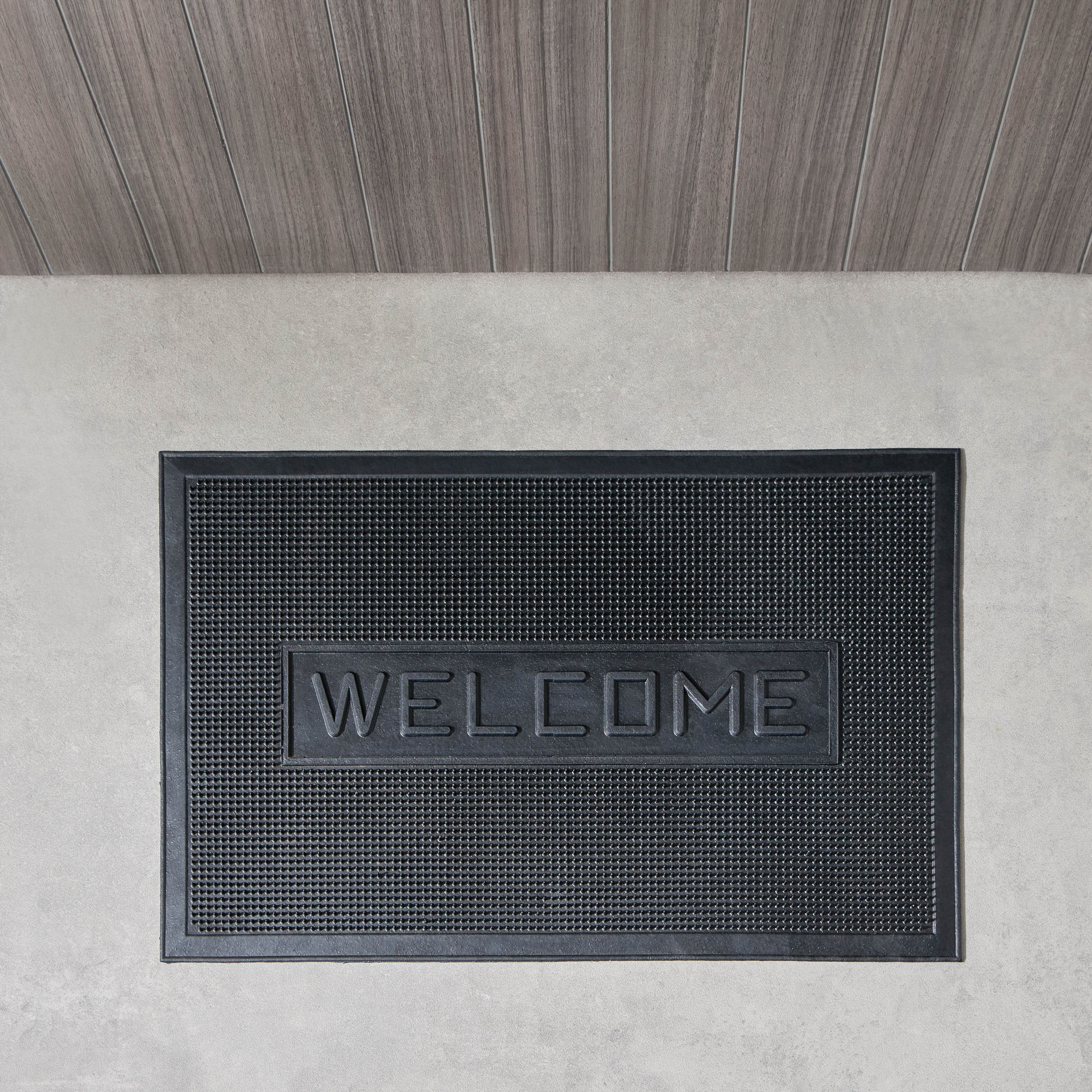 سجادة باب متقولبة من المطاط بطبعات - 45x70 سم-hbxhomeware-hbxoutdoor-image-2