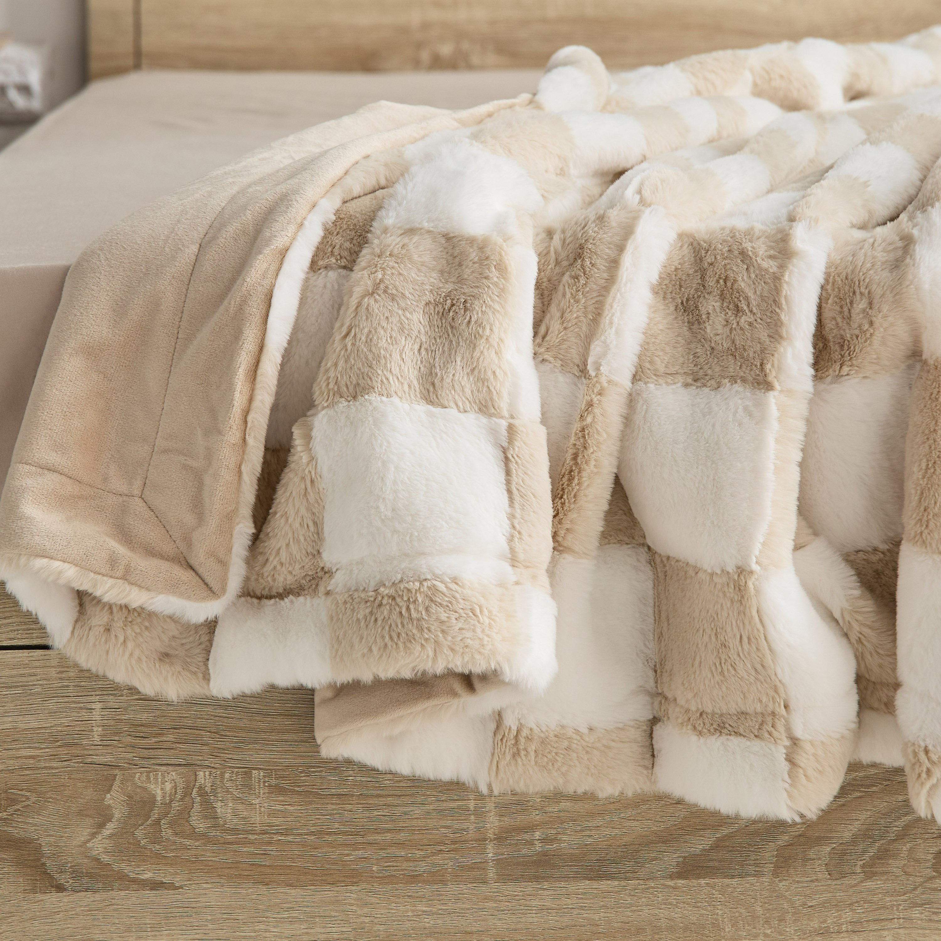 Breda Check Jacquard Rabbit Fur Twin Blanket - 150x220 cm-hbxhomeware-hbxbedroom-image-5