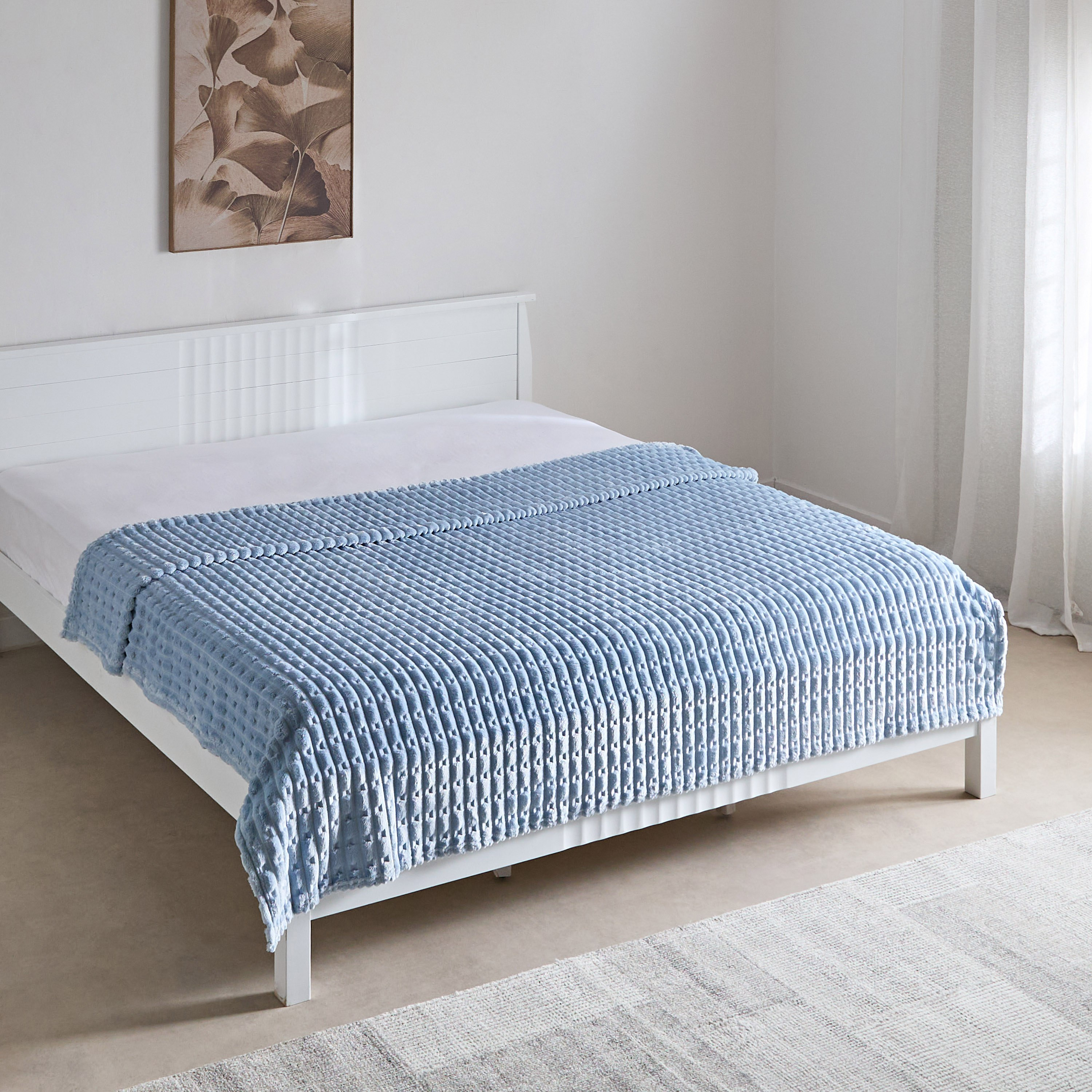 Delft Jacquard Flannel Queen Blanket - 200x220 cm-hbxhomeware-hbxbedroom-image-1