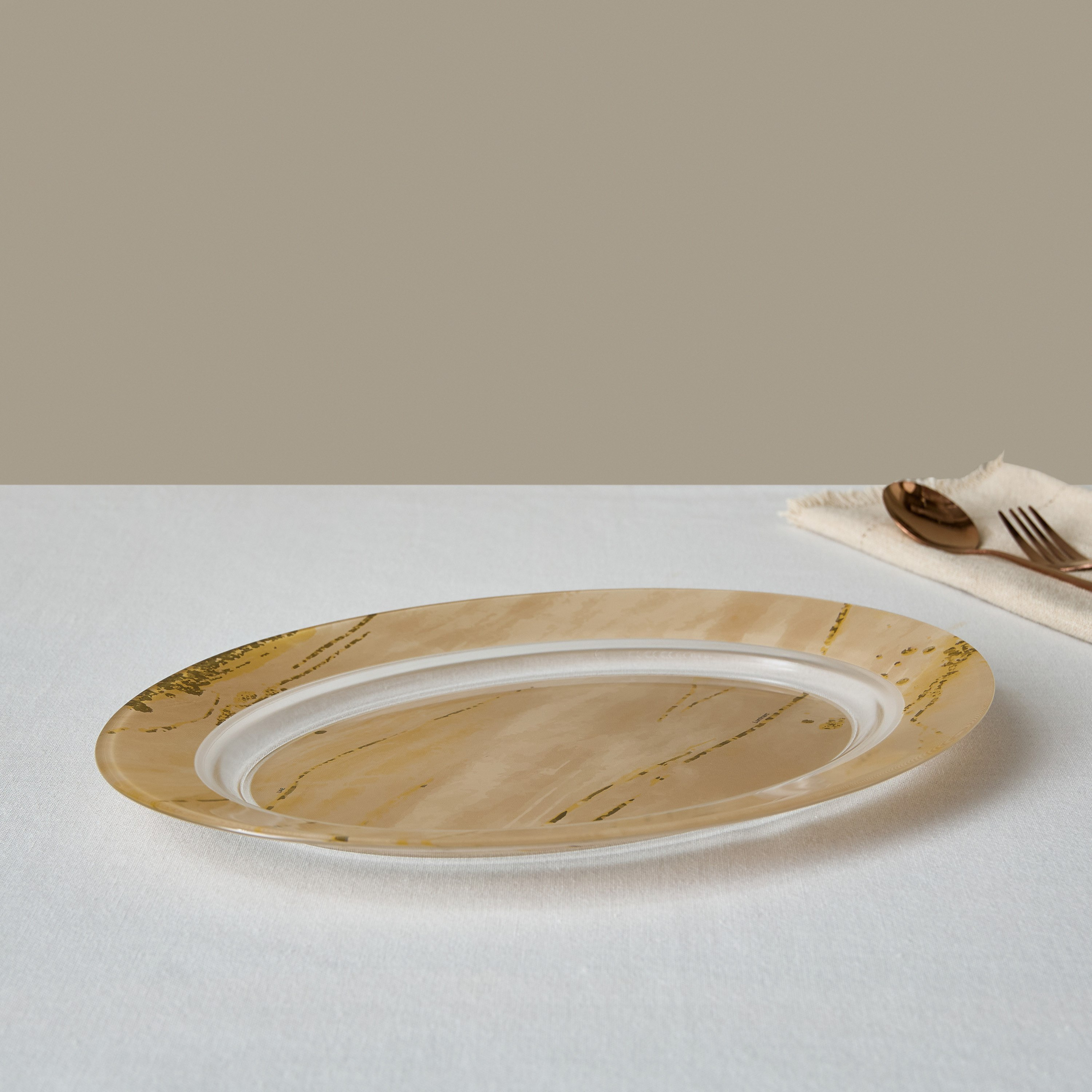 صحن بيضاوي زجاج إلكورتيا من لومينارك - 35 سم-hbxdecorandfurnishings-tabletop-crockery-image-1