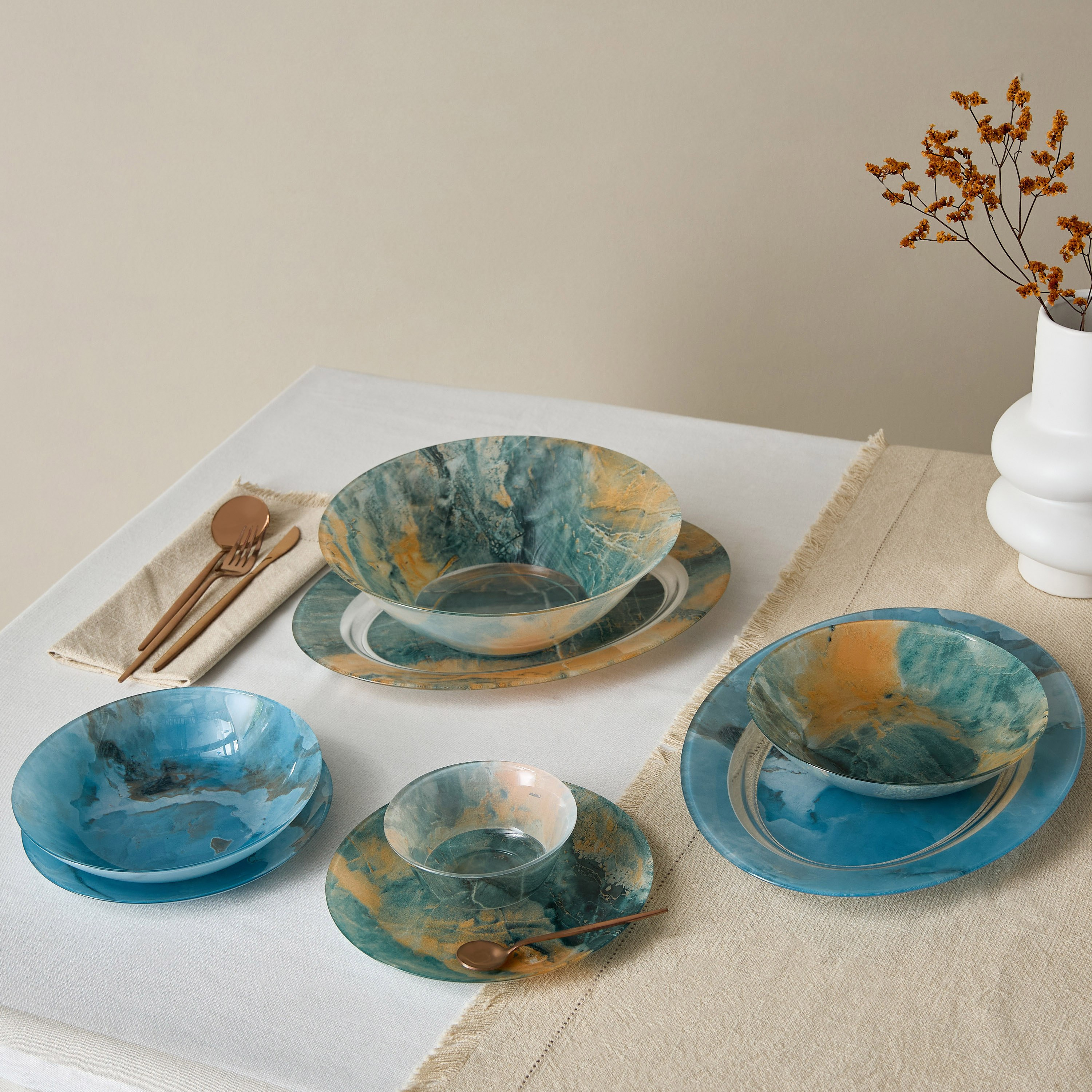 Luminarc Glass Granitelia Side Plate - 20.5 cm-hbxdecorandfurnishings-tabletop-crockery-image-4