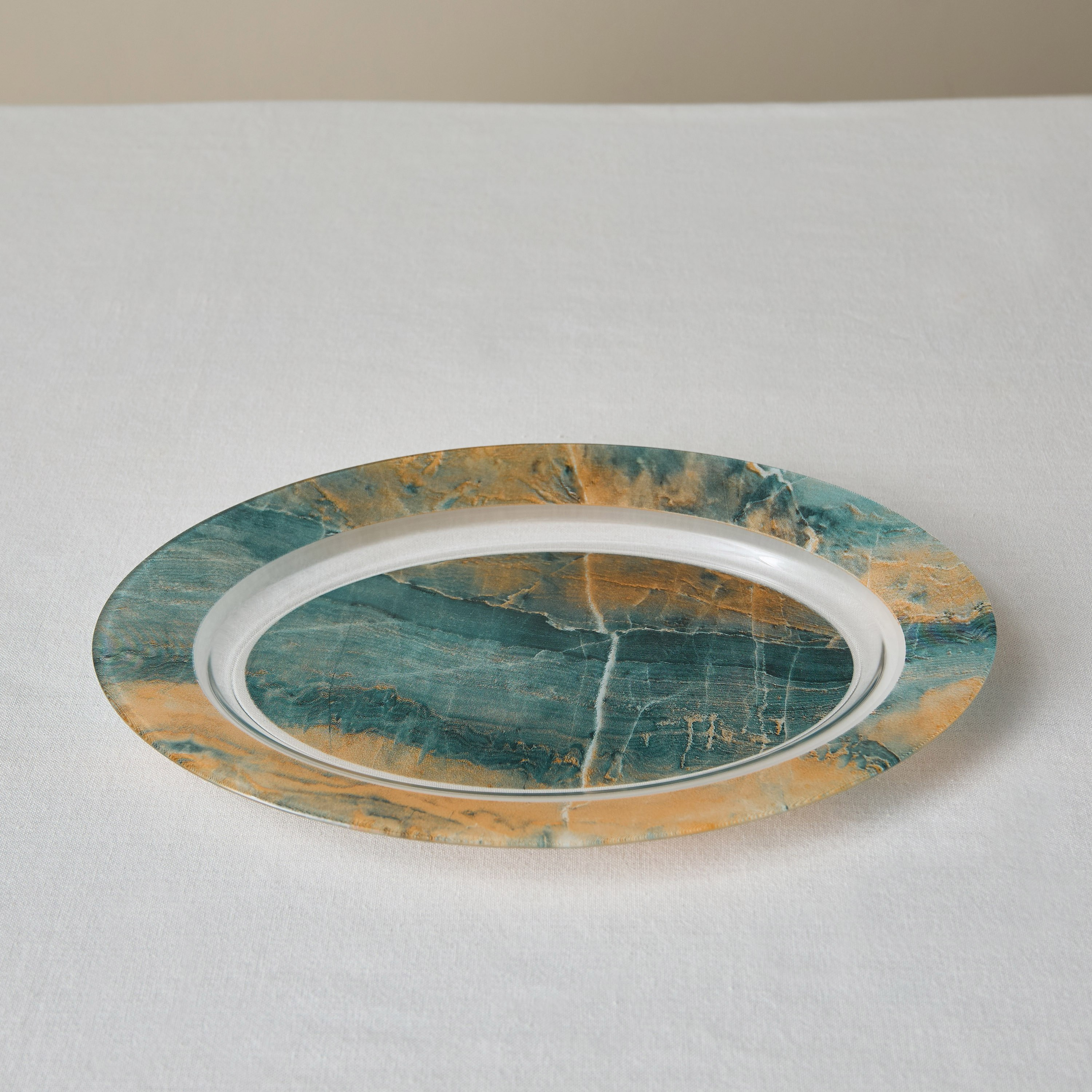 Luminarc Glass Granitelia Oval Platter - 35 cm-hbxdecorandfurnishings-tabletop-crockery-image-2
