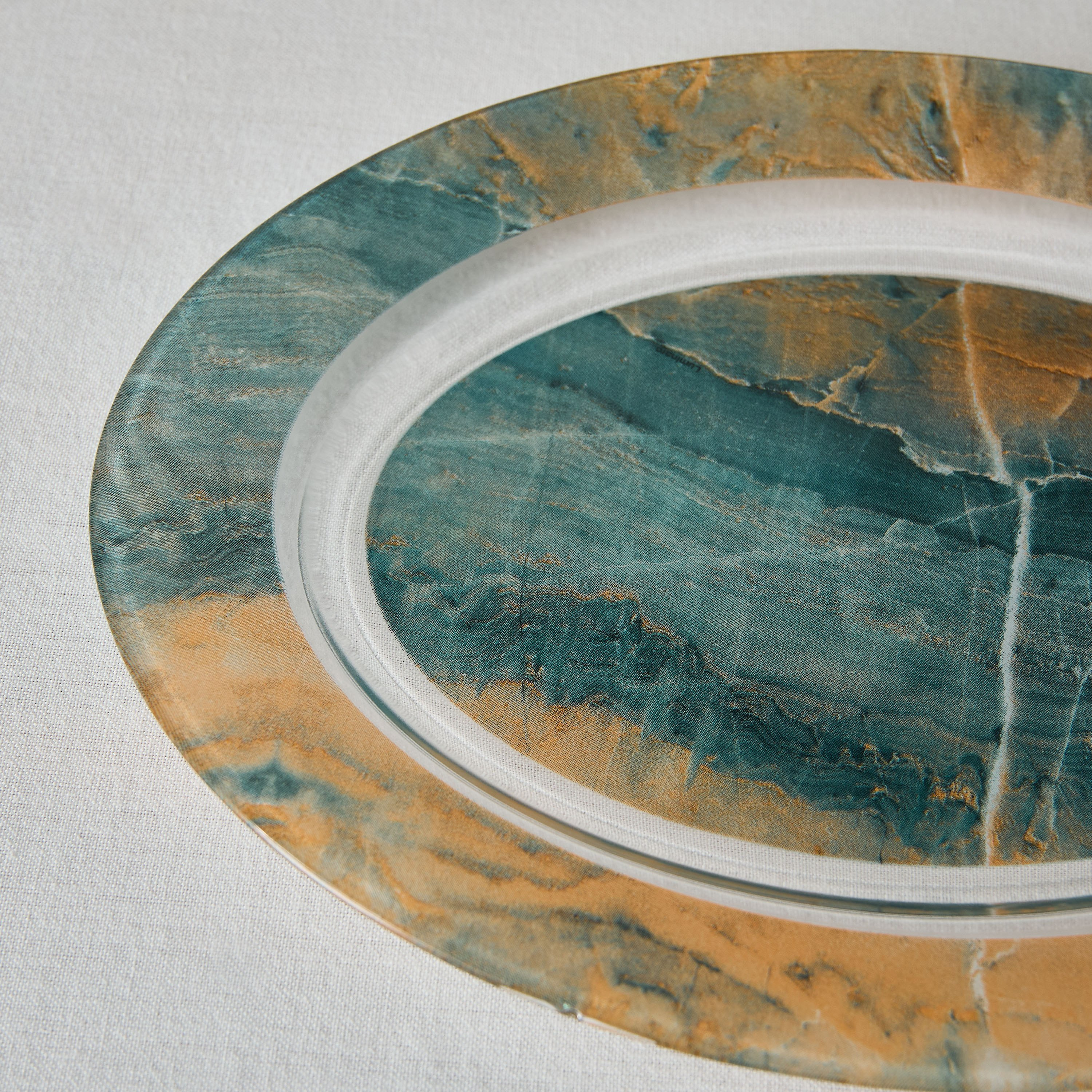 Luminarc Glass Granitelia Oval Platter - 35 cm-hbxdecorandfurnishings-tabletop-crockery-image-3