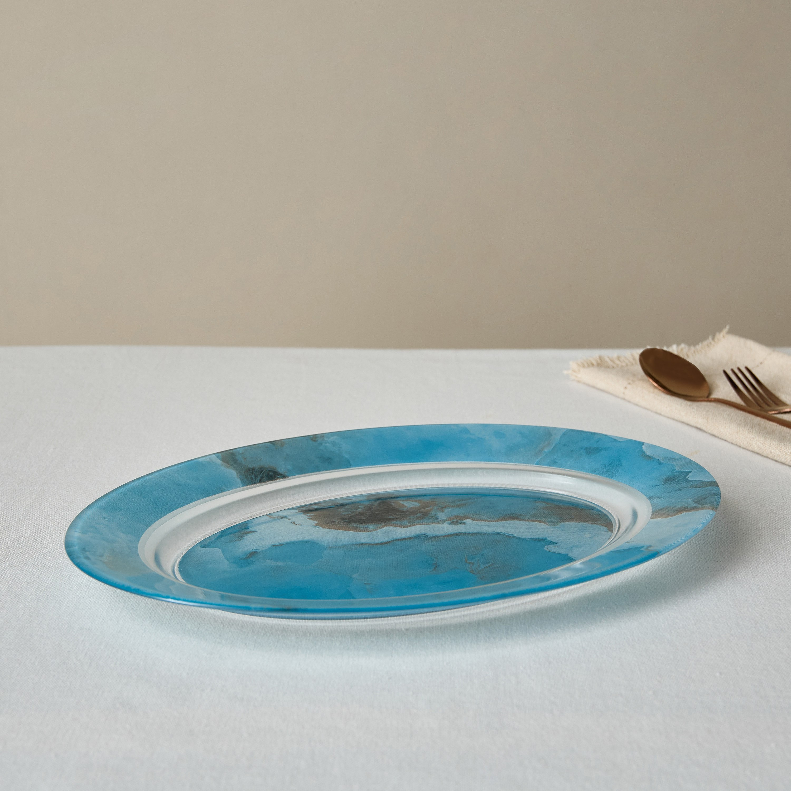صحن بيضاوي زجاج جيسمون من لومينارك - 35 سم-hbxdecorandfurnishings-tabletop-crockery-image-1