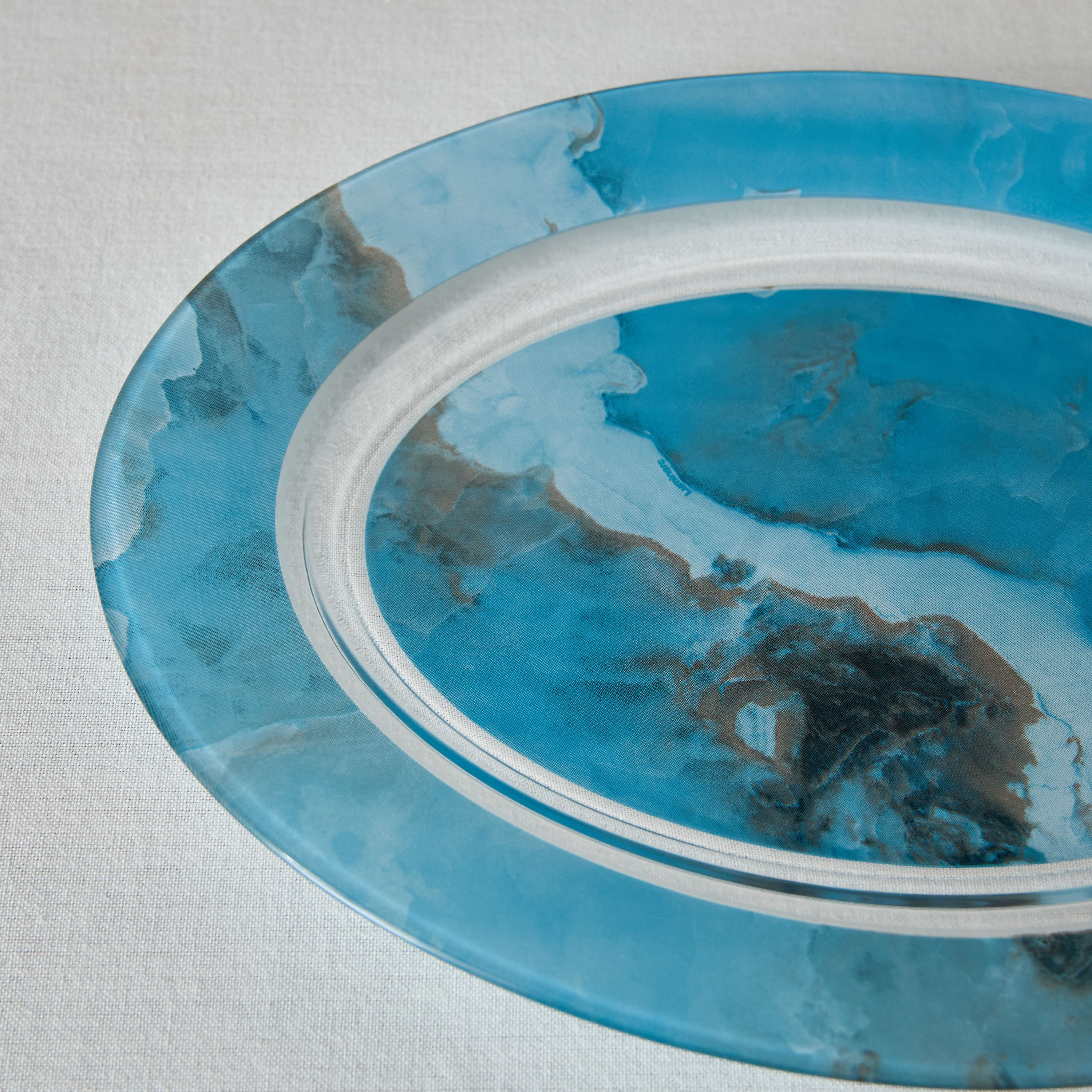 صحن بيضاوي زجاج جيسمون من لومينارك - 35 سم-hbxdecorandfurnishings-tabletop-crockery-image-3