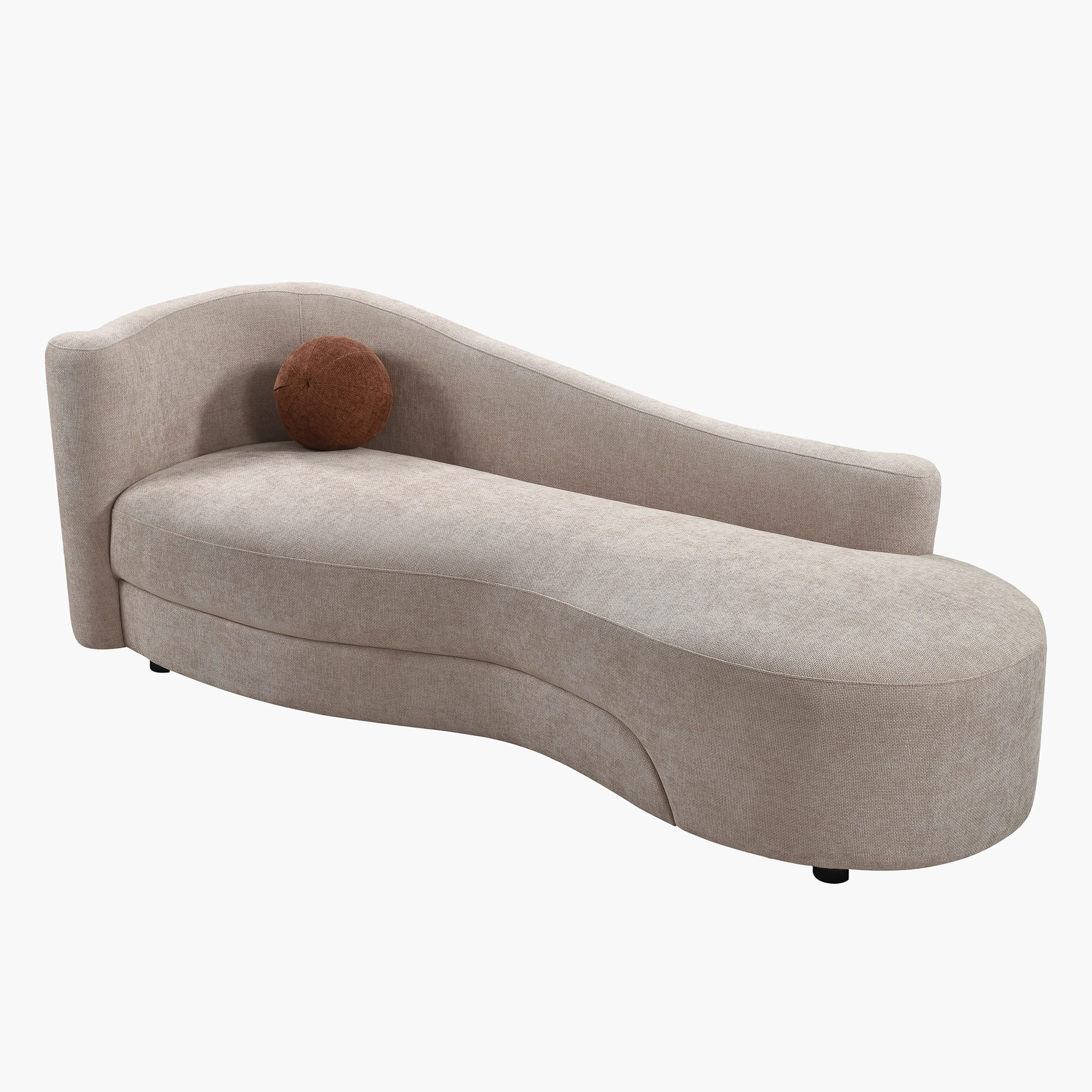 كنبة استرخاء مقعدين بمسند ذراع أيمن مع وسادة مستديرة من درانسي-hbxfurniture-modular-modularsofas-image-2
