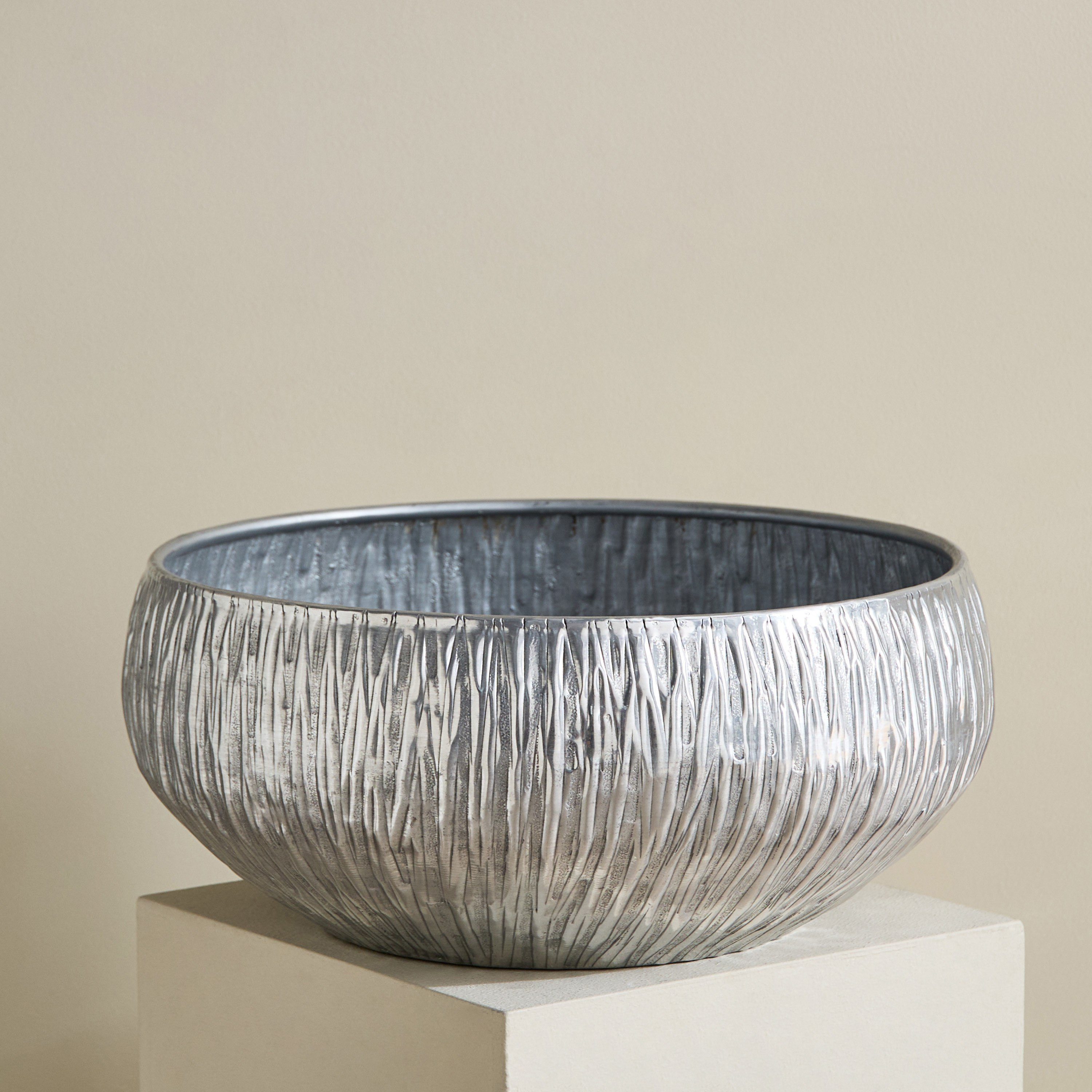 Nydril Embossed Aluminium Planter - 40x16.5 cm-hbxhomeware-hbxdecorandfurnishings-image-2