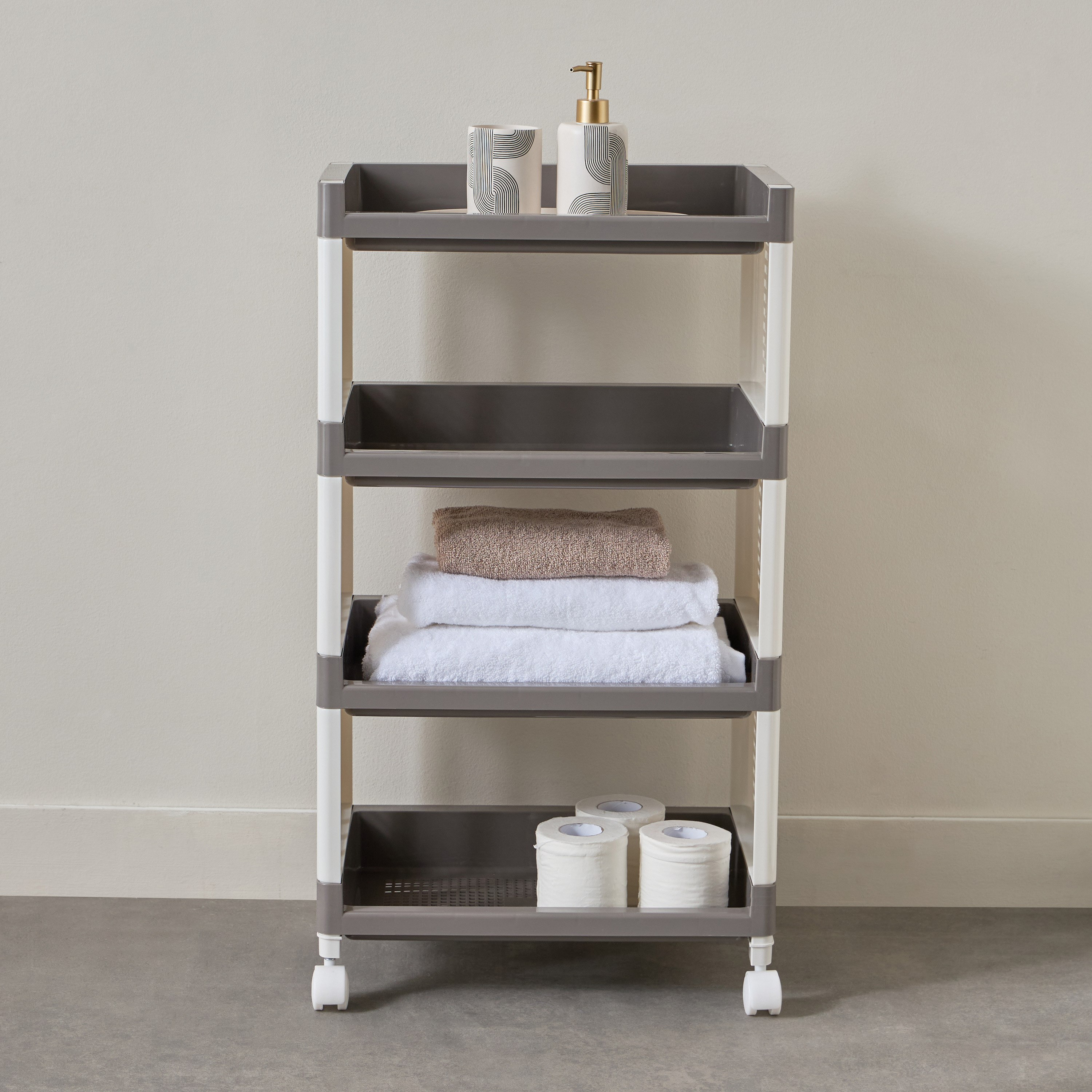 رف تخزين بـ 4 طبقات مع عجلات من إيزي ستور-hbxbedroom-bedroomaccessories-bedroomstorage-image-1