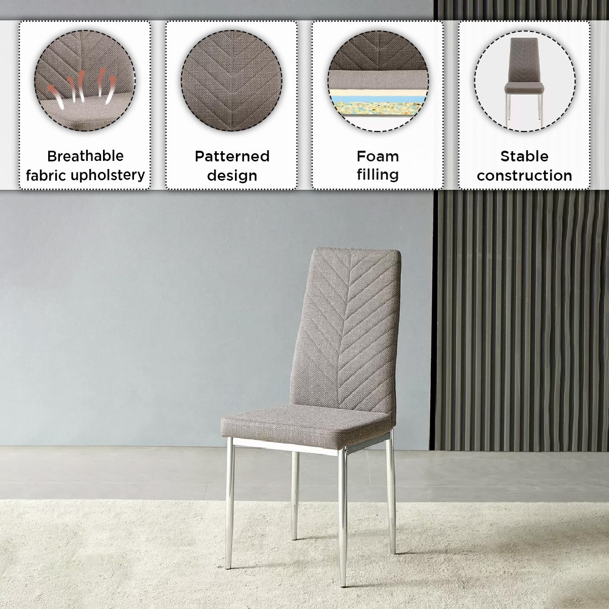 Ciyan 6-Seater Sintered Stone Dining Set-hbxfurniture-diningtablesandsets-diningsets-sixseater-image-5