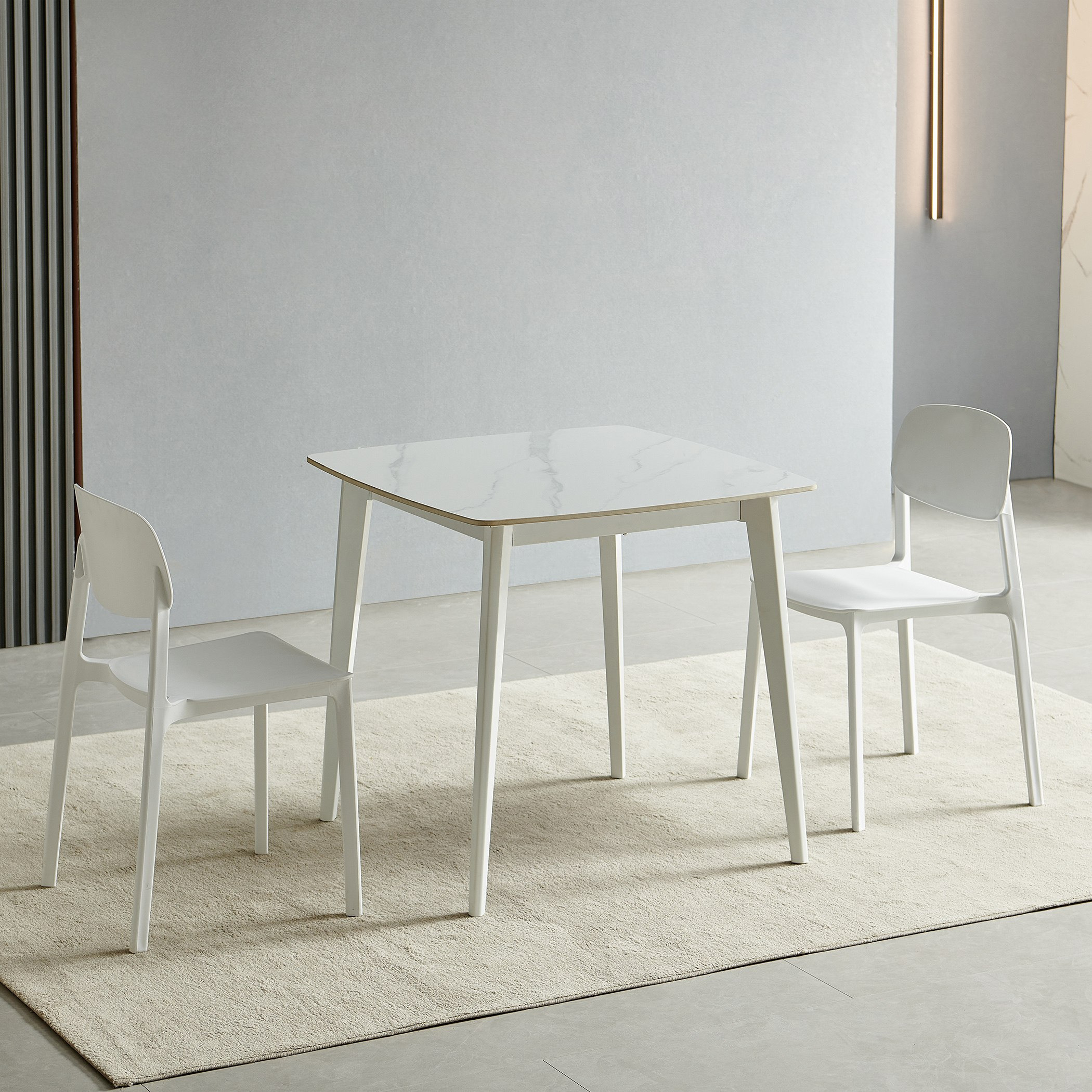 طقم طاولة سفرة من الحجر الملبد بمقعدين وكراسي من أوسيس-hbxfurniture-diningtablesandsets-diningsets-twoseater-image-1
