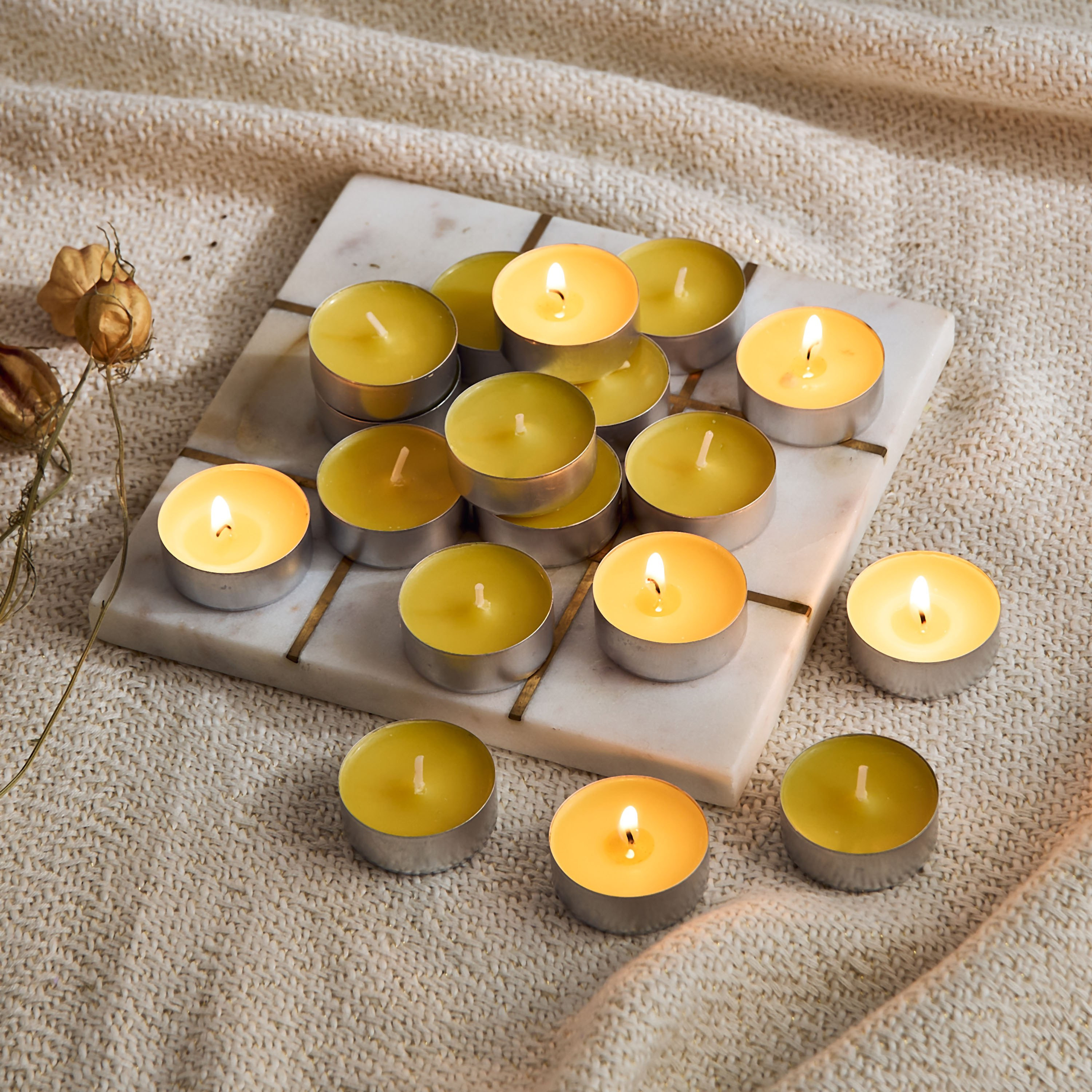 Bolsius 18-Piece Mimosa Scented Tealight Set - 260 gm-hbxlivingroom-decorandaccessories-candles-image-2