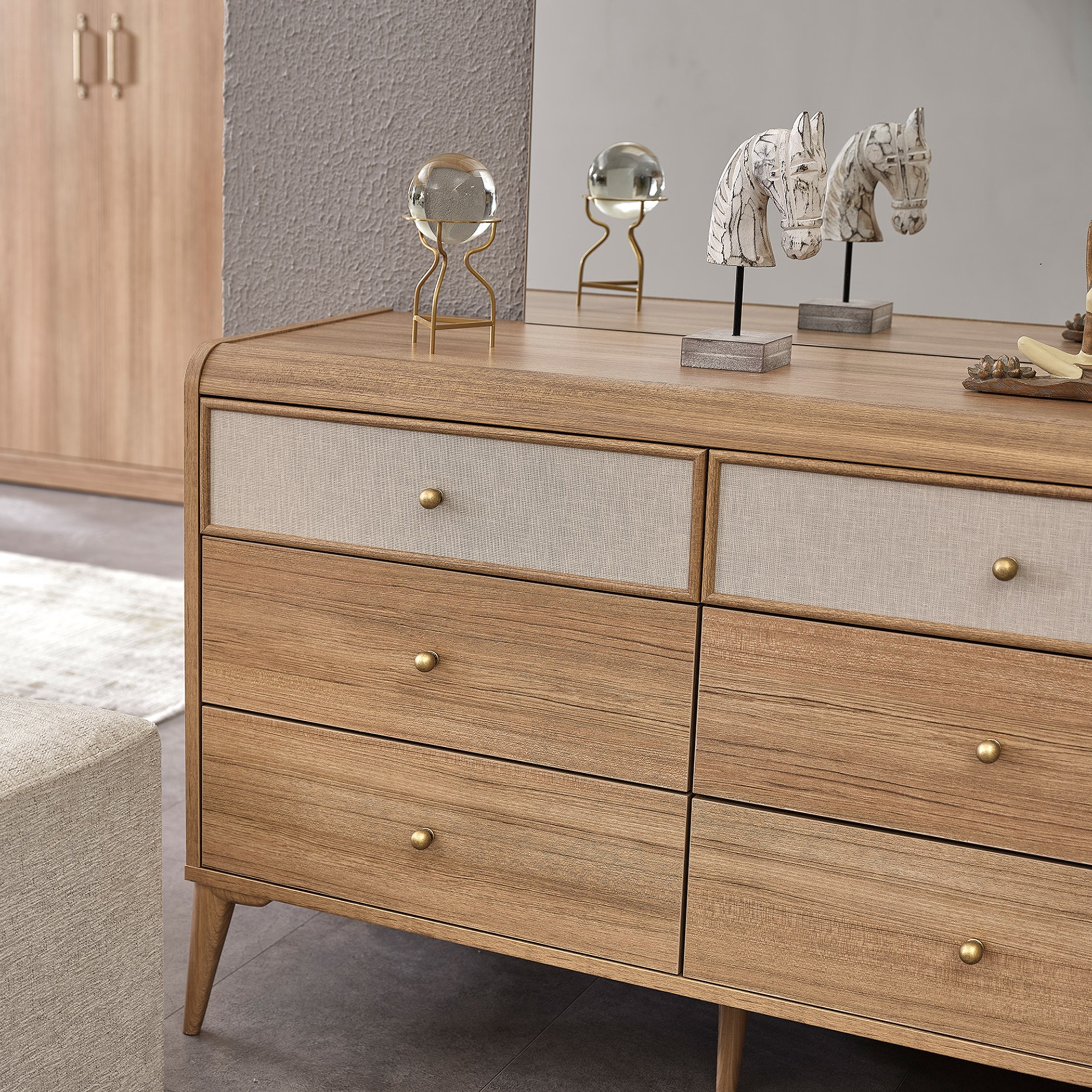 طقم غرفة نوم كينج 6 قطع من لوريتا- 180x200 سم-hbxbedroom-bedsandbedsets-bedroomsets-king-image-15