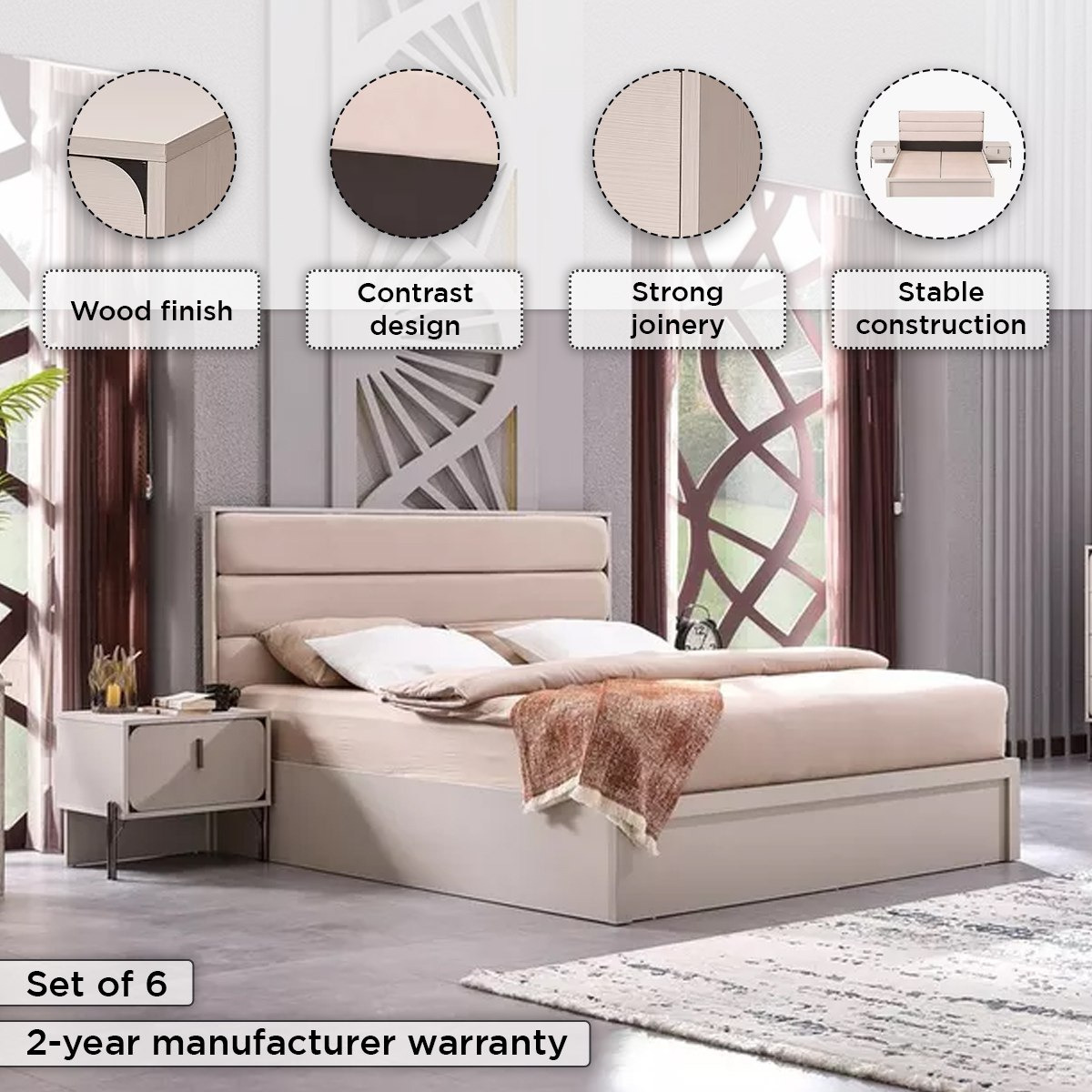 Pomza 6-Piece King Bedroom Set - 180x200 cm-PROMO_HB_SA_HBX10_TH1000_NEW_031025-image-5